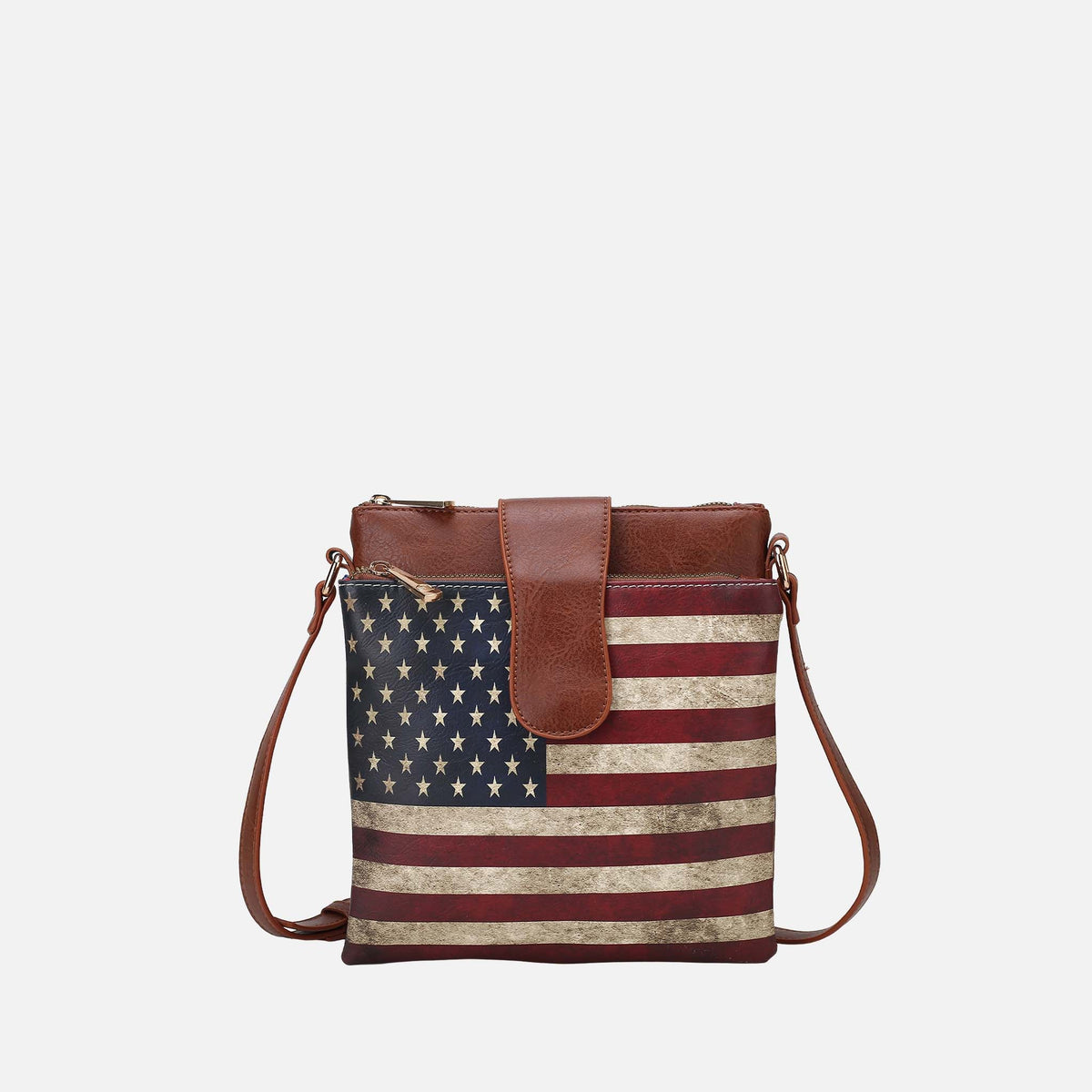 Josephine Printed Flag Crossbody Bag