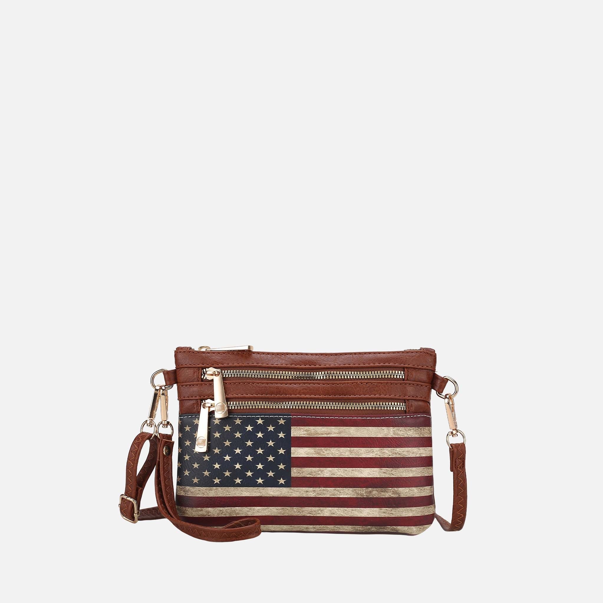 MKF Collection by Mia K. - Alisson Printed Flag Crossbody Bag
