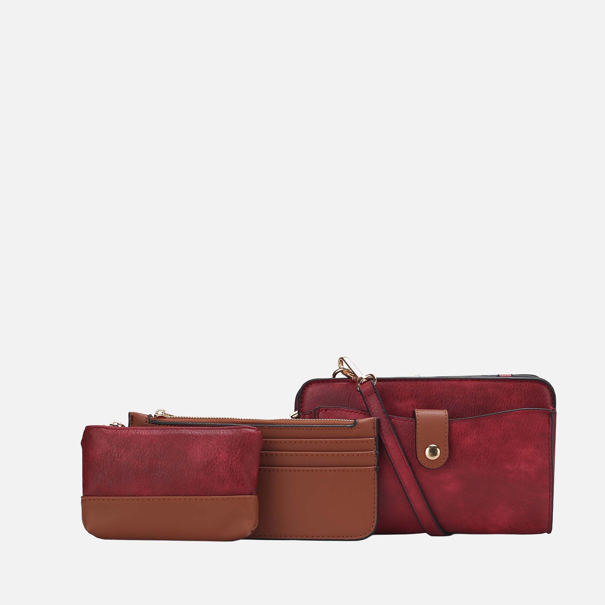 MKF Collection by Mia K. - Muriel Crossbody Bag and Card Holder Set