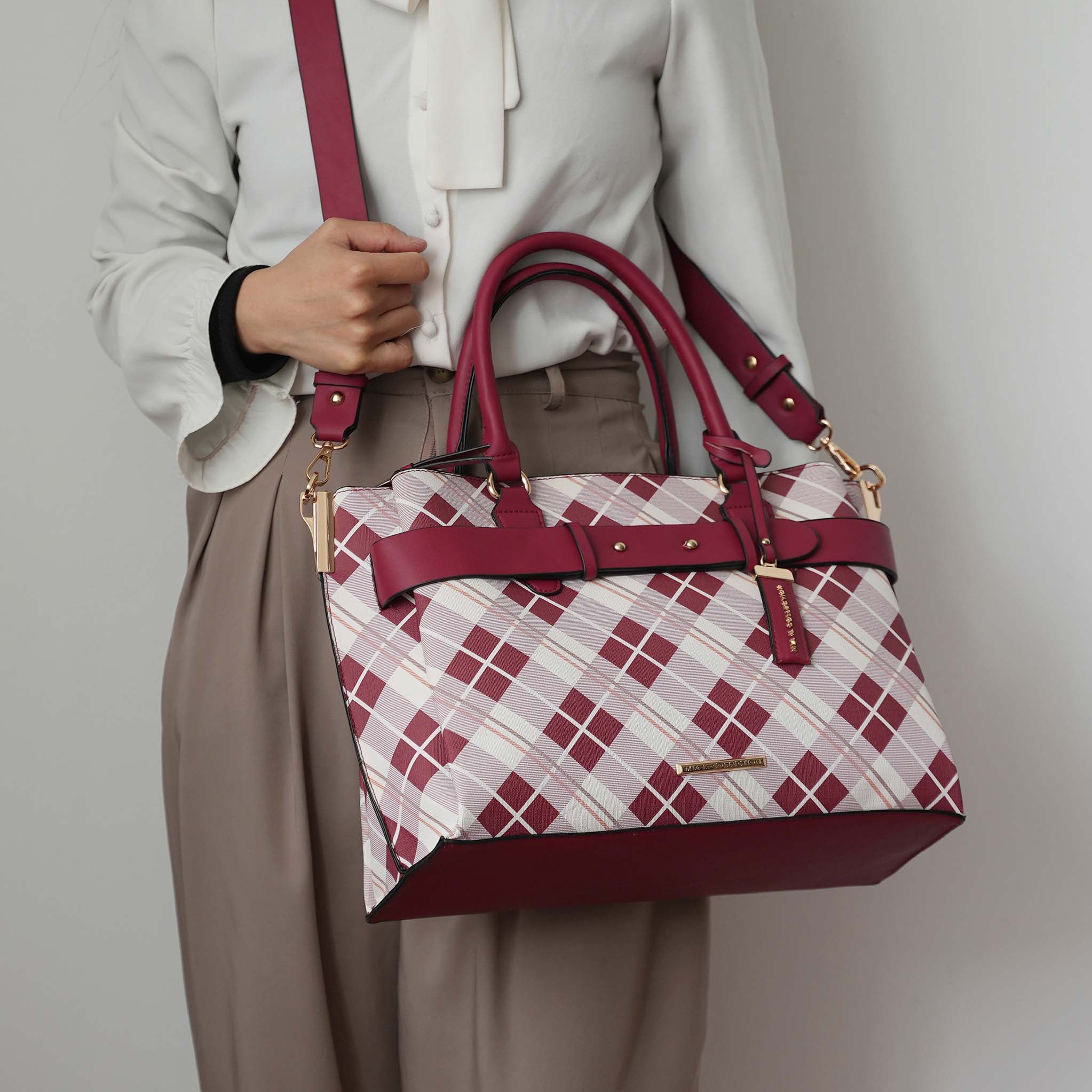 MKF Collection by Mia K. - Vivian Plaid Shoulder Bag
