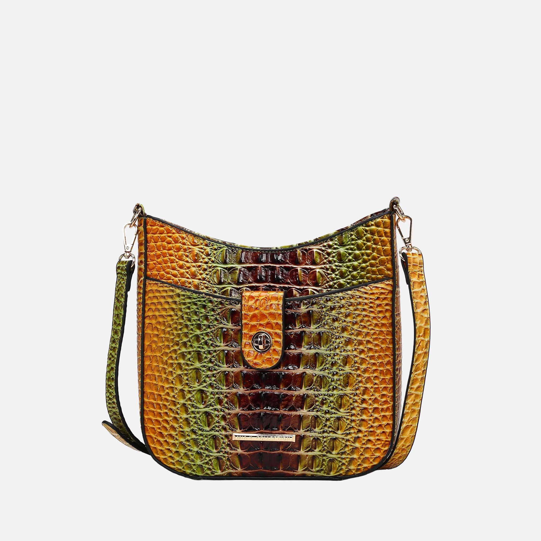 MKF Collection by Mia K. - Giovana Gradient Croc Crossbody Bag