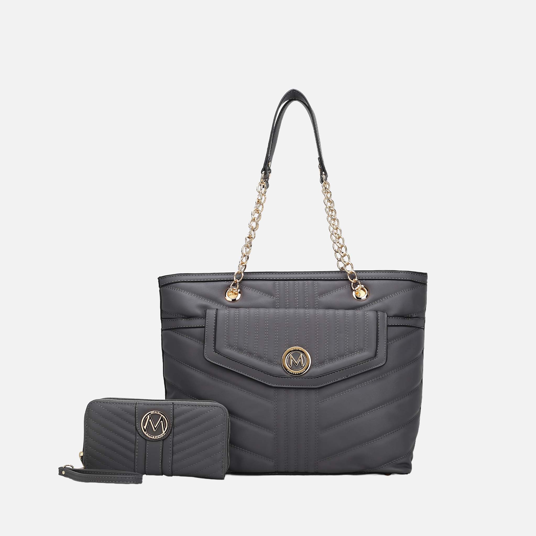 MKF Collection by Mia K. - Chiari Tote Bag and Wallet Set