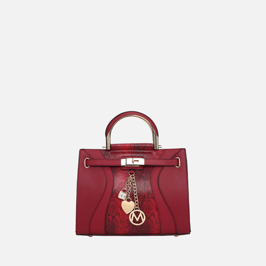 MKF Collection by Mia K. - Cassia Snake embossed Satchel Bag