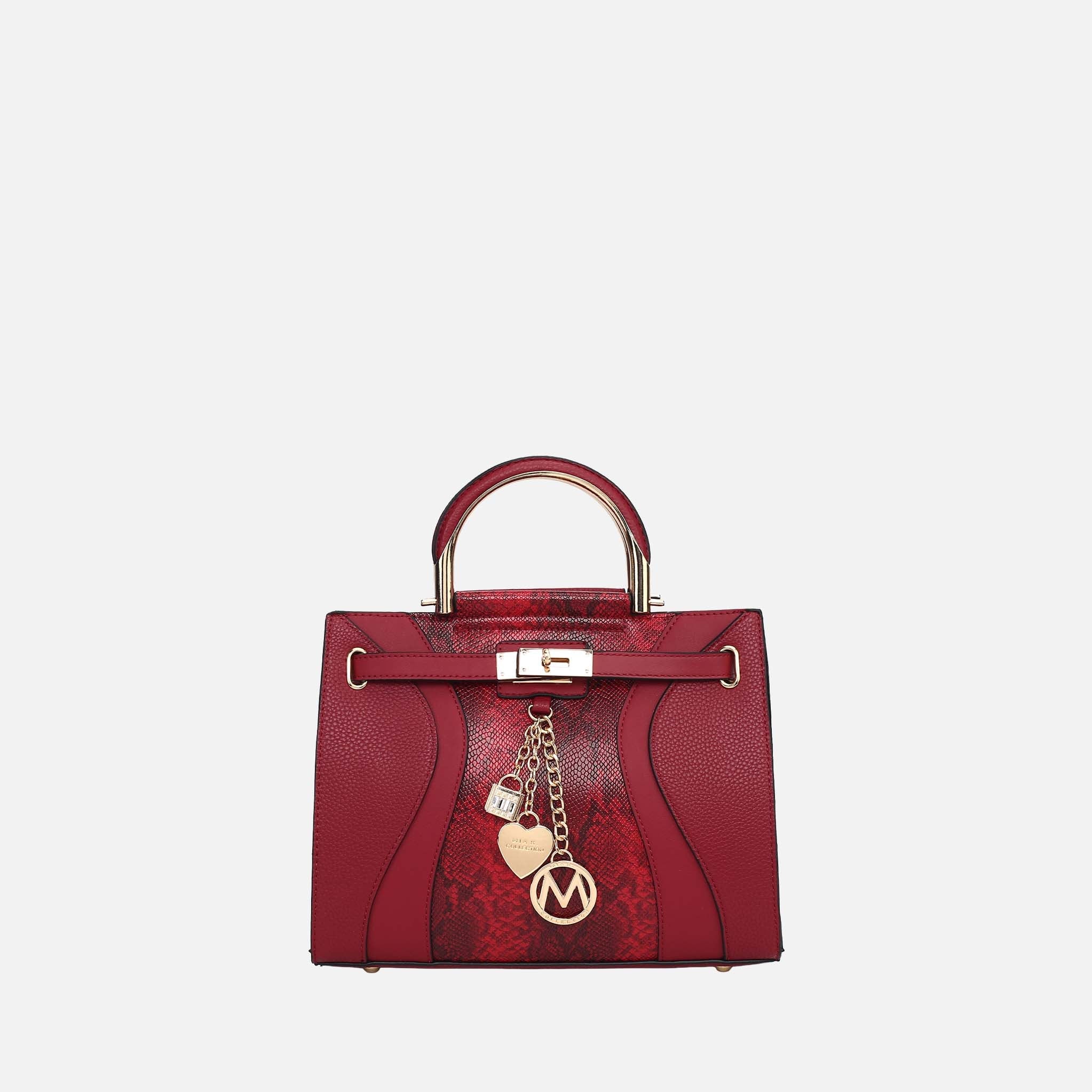 MKF Collection by Mia K. - Cassia Snake embossed Satchel Bag