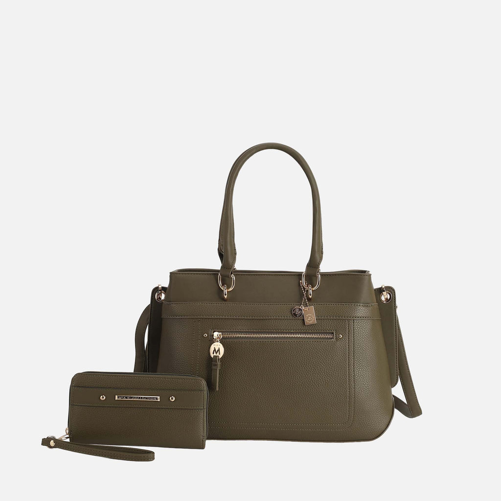 MKF Collection by Mia K. - Gardenia Tote Bag and Wallet Set