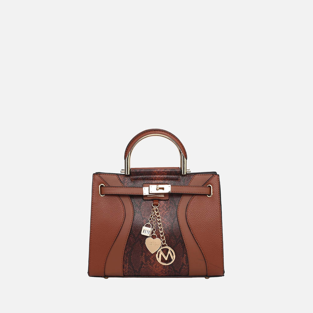 MKF Collection by Mia K. - Cassia Snake embossed Satchel Bag