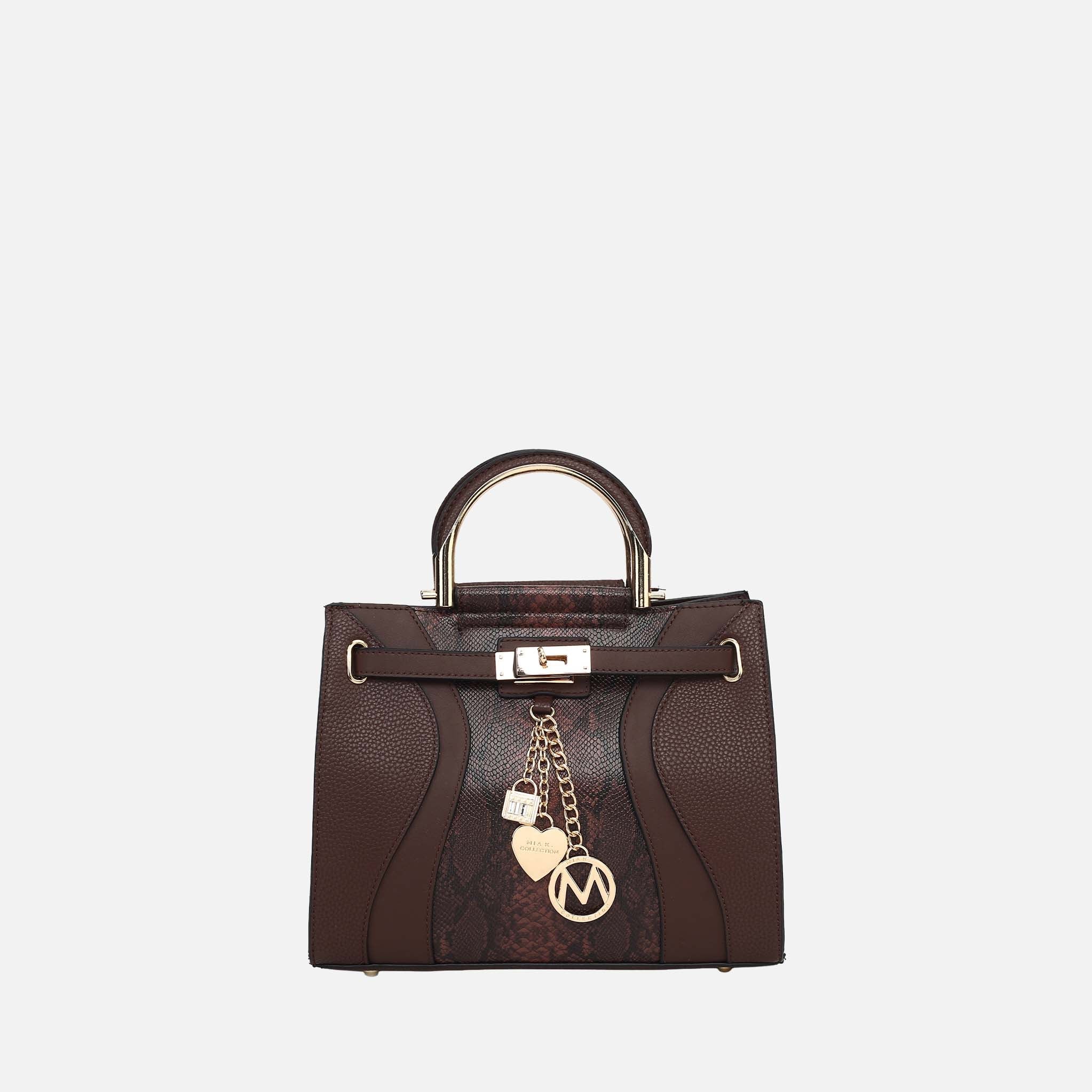 MKF Collection by Mia K. - Cassia Snake embossed Satchel Bag