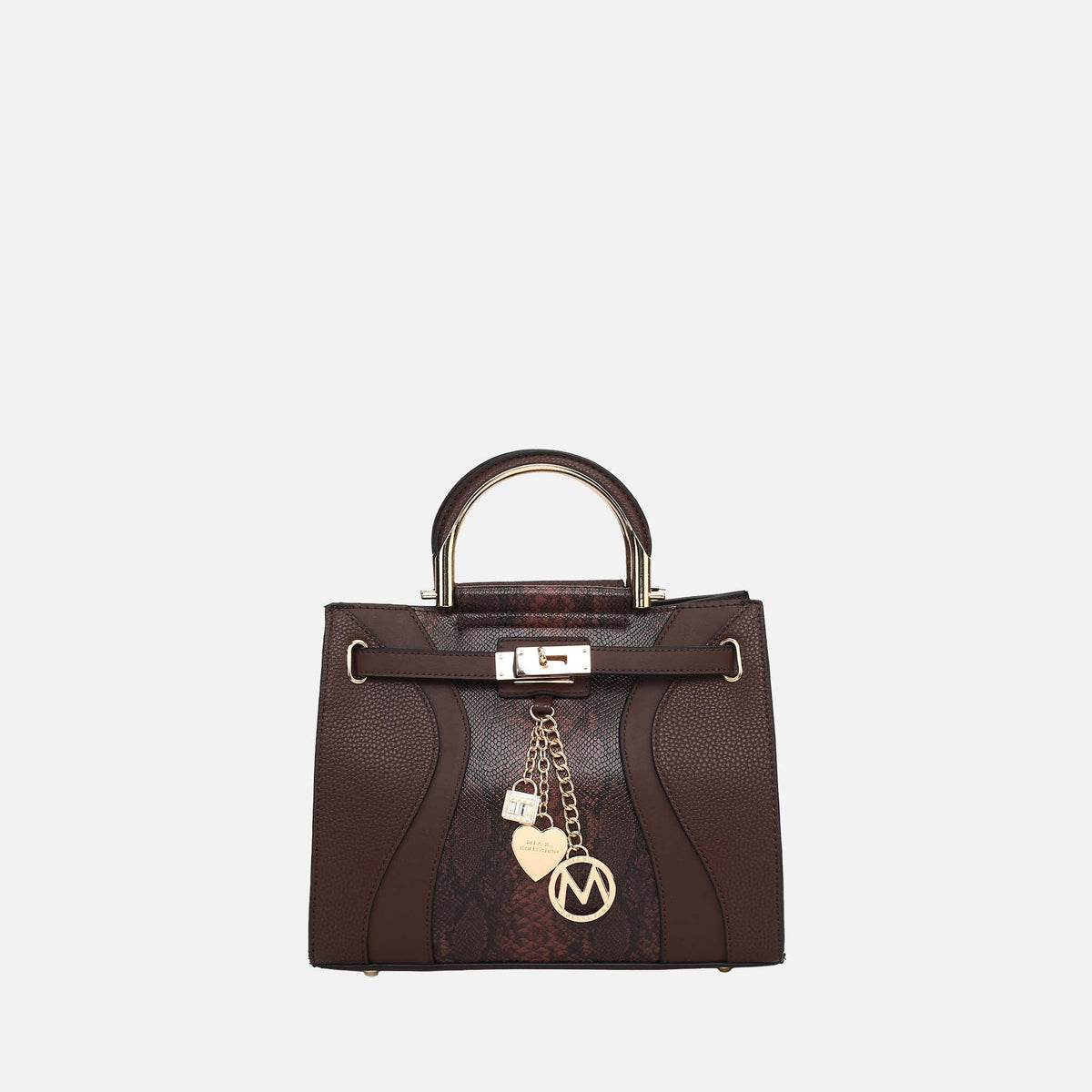 Cassia Snake embossed Satchel Bag