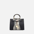 Cassia Snake embossed Satchel Bag
