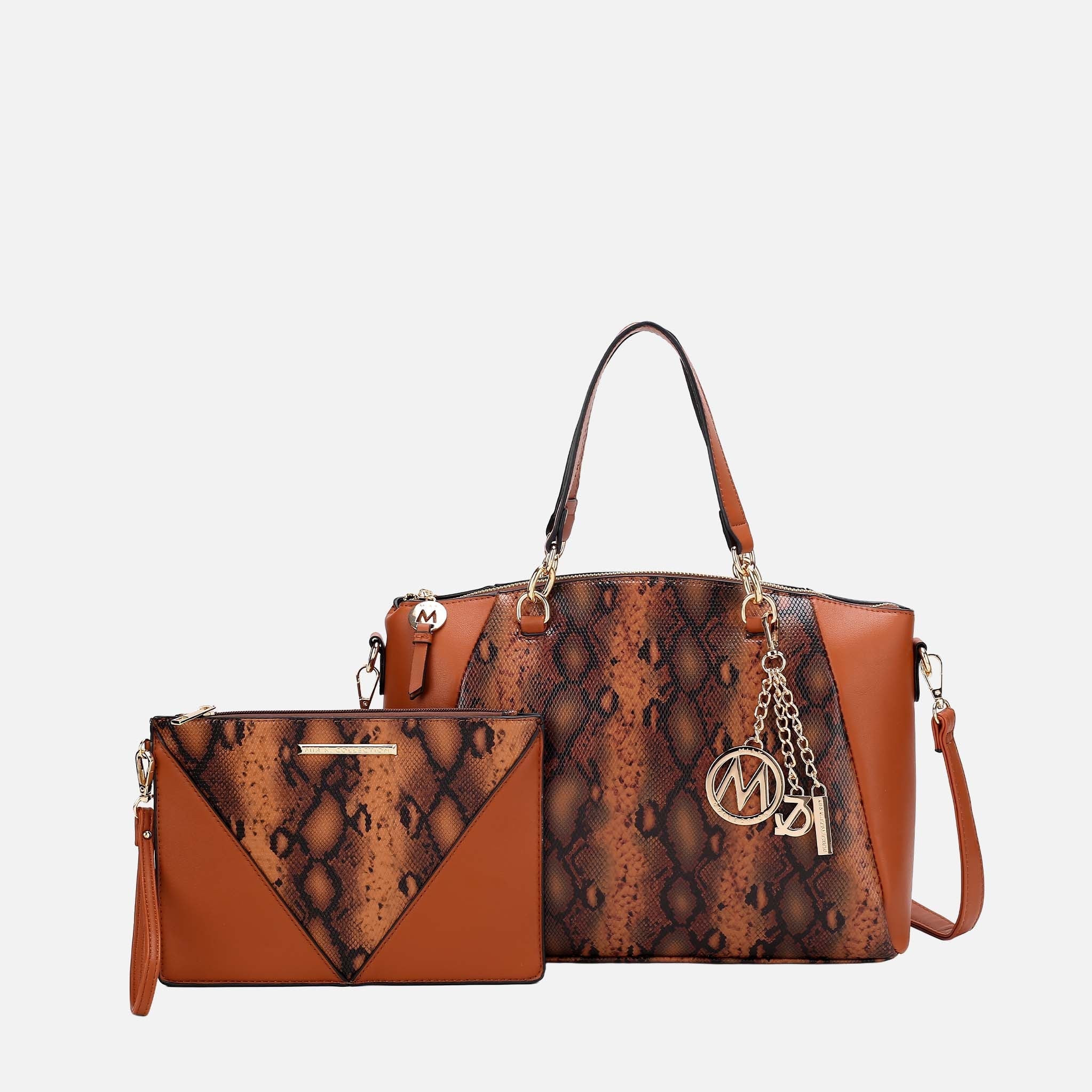MKF Collection by Mia K. - Addison Shoulder Bag and Wristlet Set
