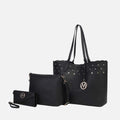 Mariahna 3 Pcs Shopper Tote, crossbody and Wallet