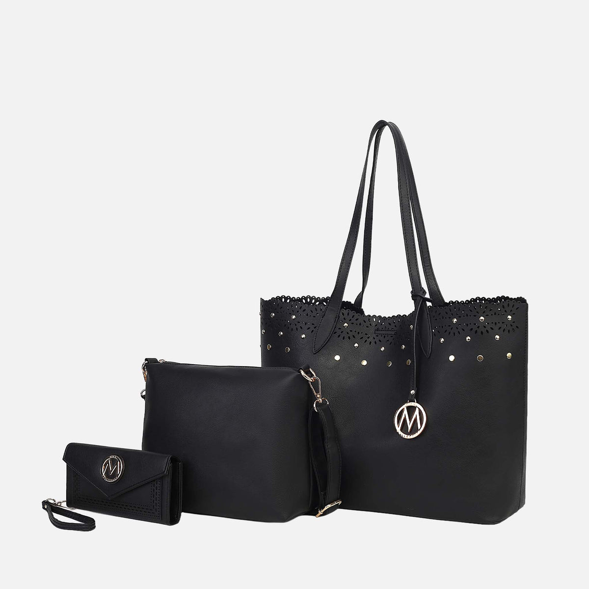 Mariahna 3 Pcs Shopper Tote, crossbody and Wallet