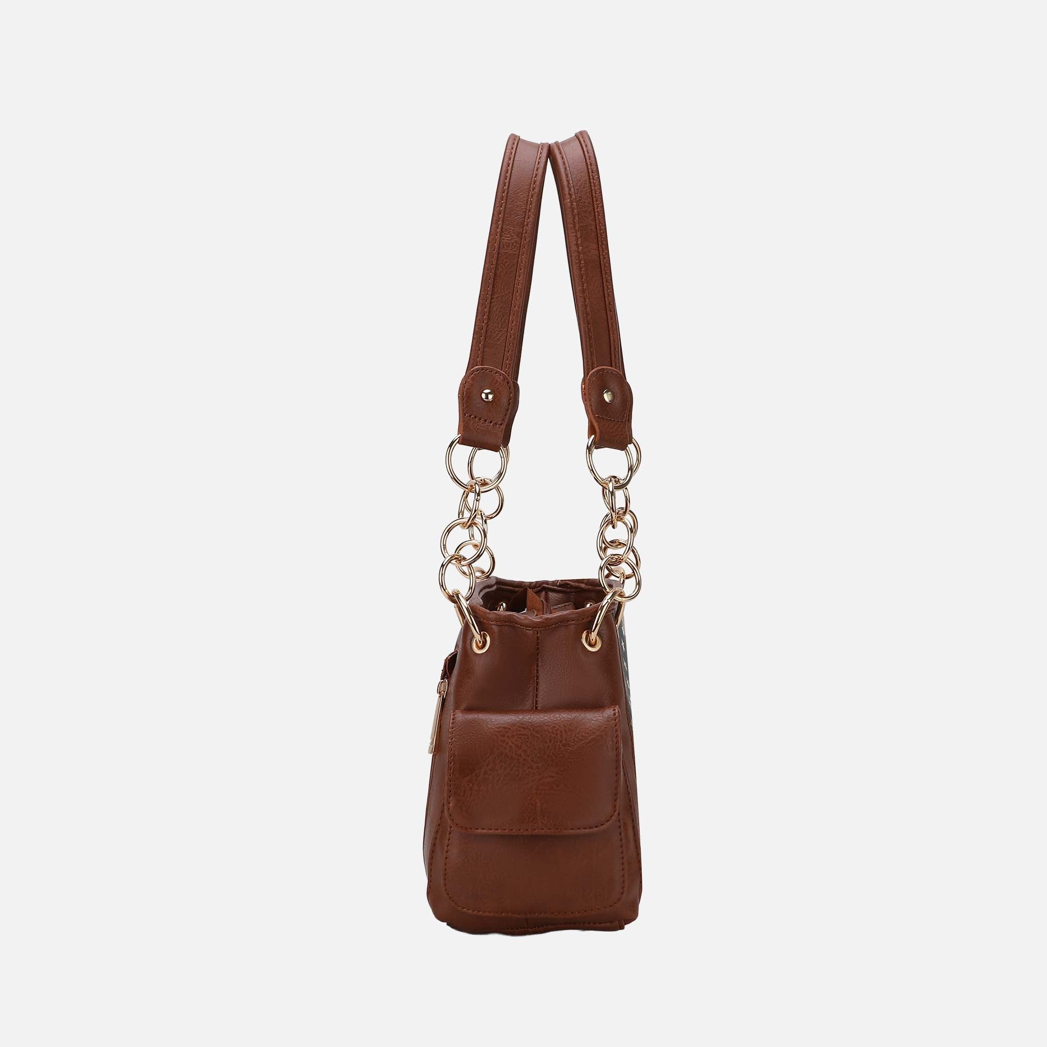 MKF Collection by Mia K. - Alaina Printed Flag Shoulder Bag