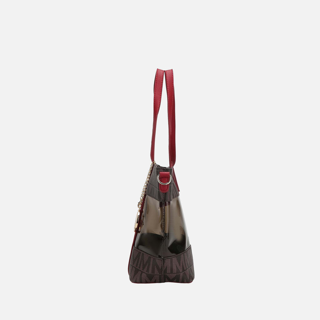 MKF Collection by Mia K. - Belinda Signature Tote Bag and Pouch Set