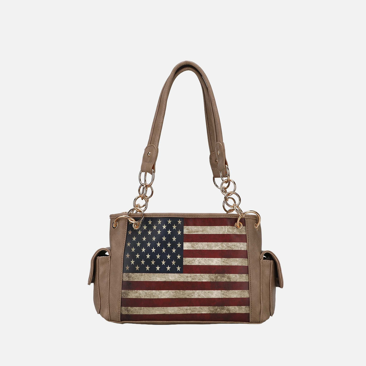 Alaina Printed Flag Shoulder Bag