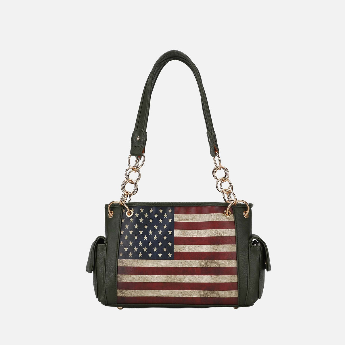 Alaina Printed Flag Shoulder Bag