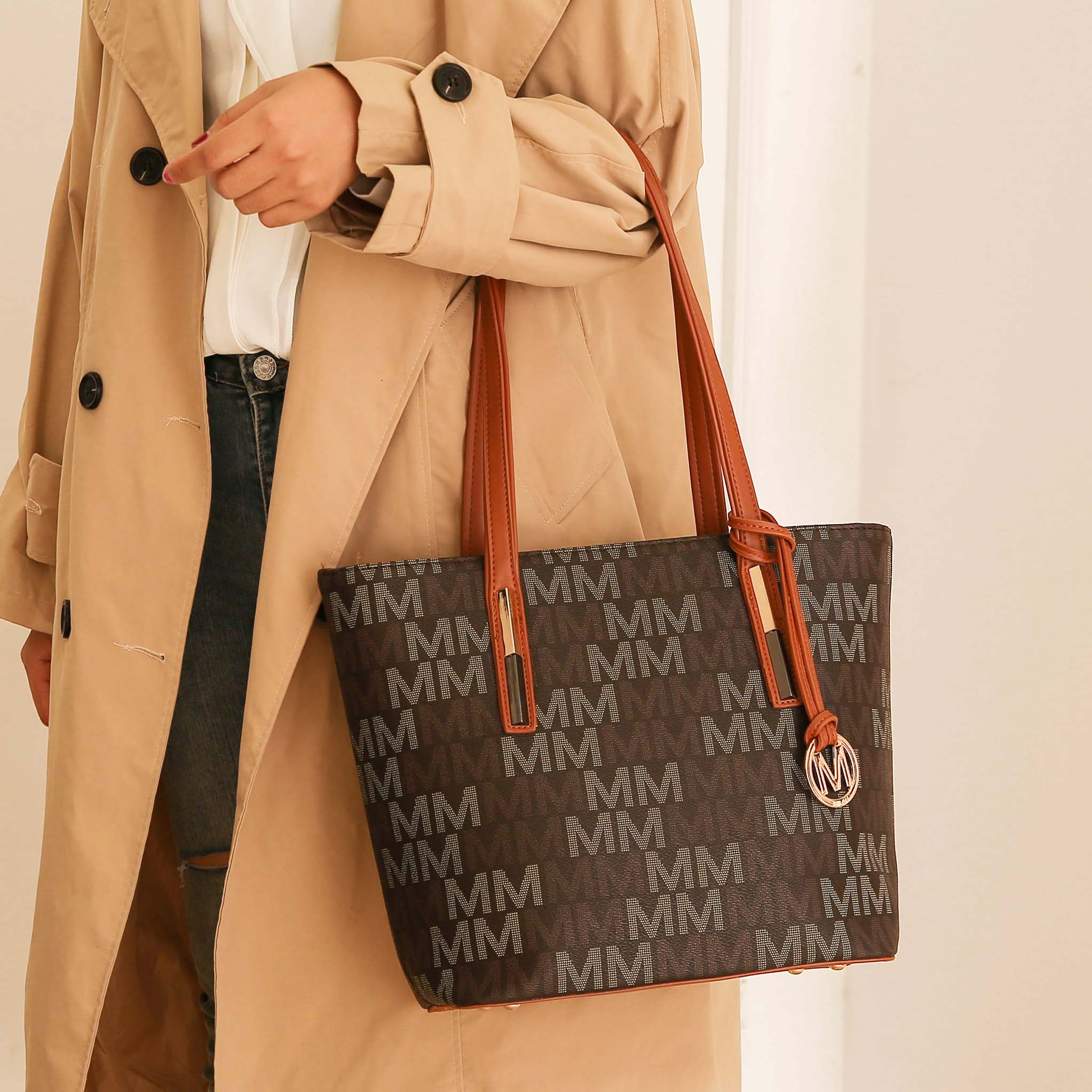 MKF Collection by Mia K. - Aylet  Signature Tote Bag and Set