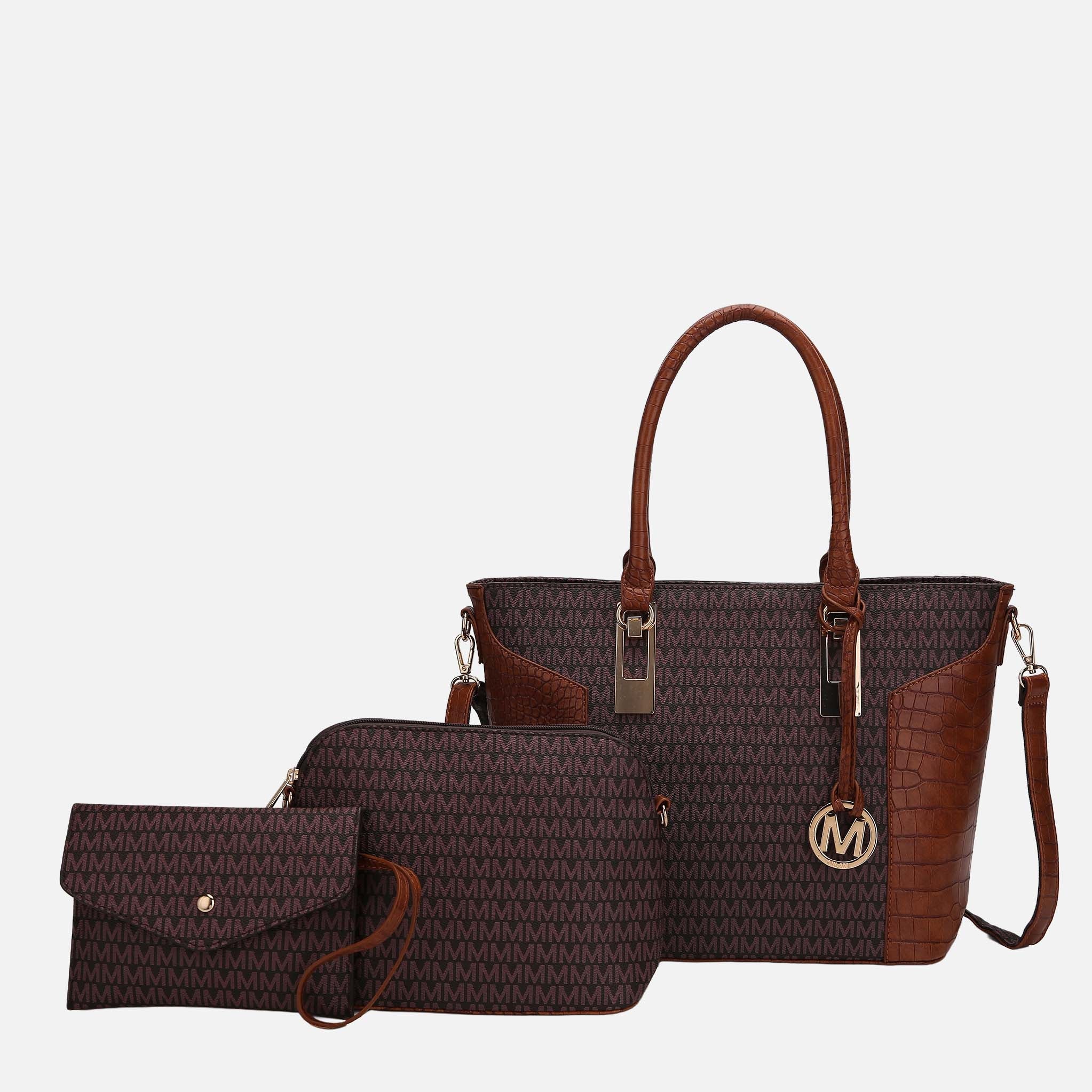 MKF Collection by Mia K. - Shonda Signature Tote Bag and Set