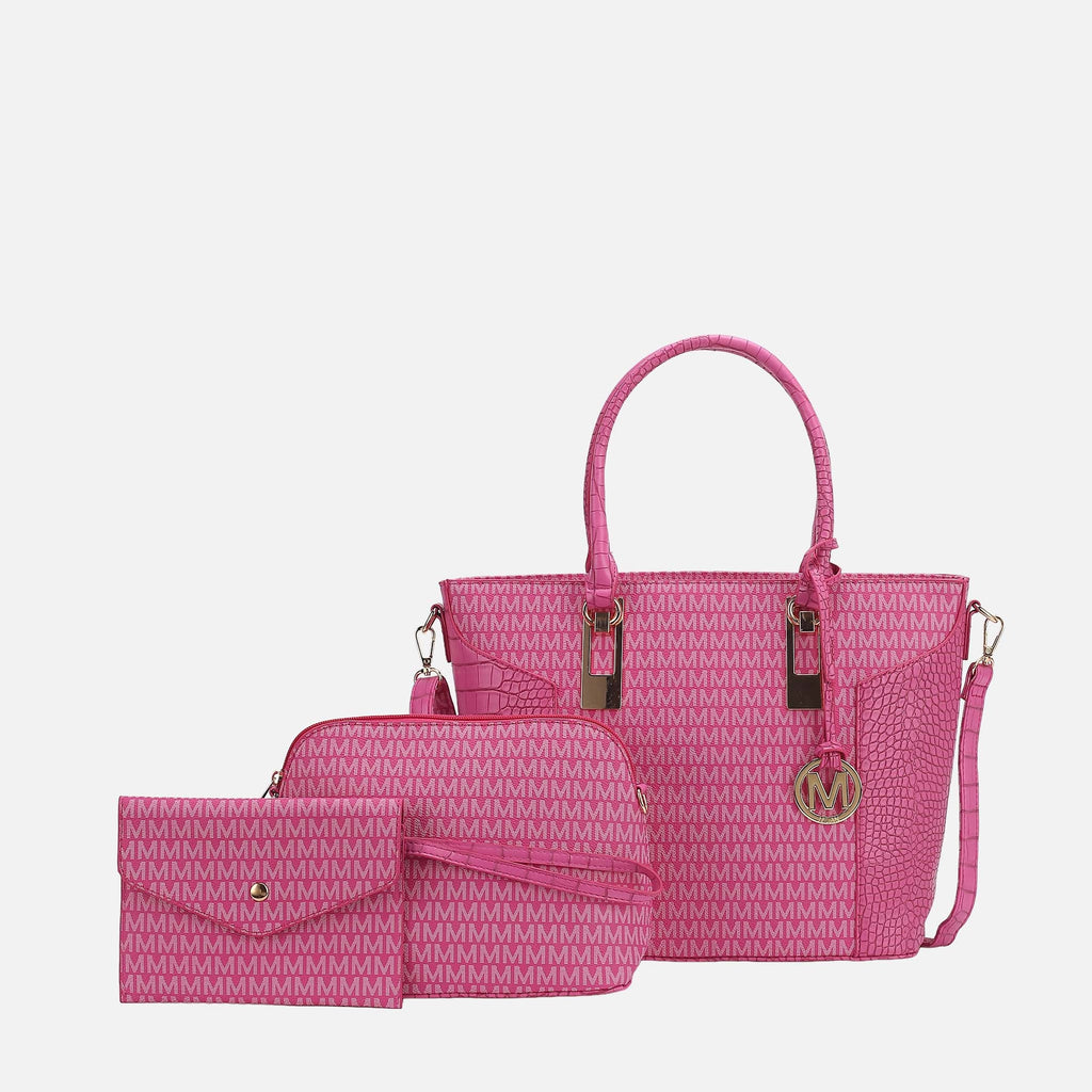 MKF Collection by Mia K. - Shonda Signature Tote Bag and Set