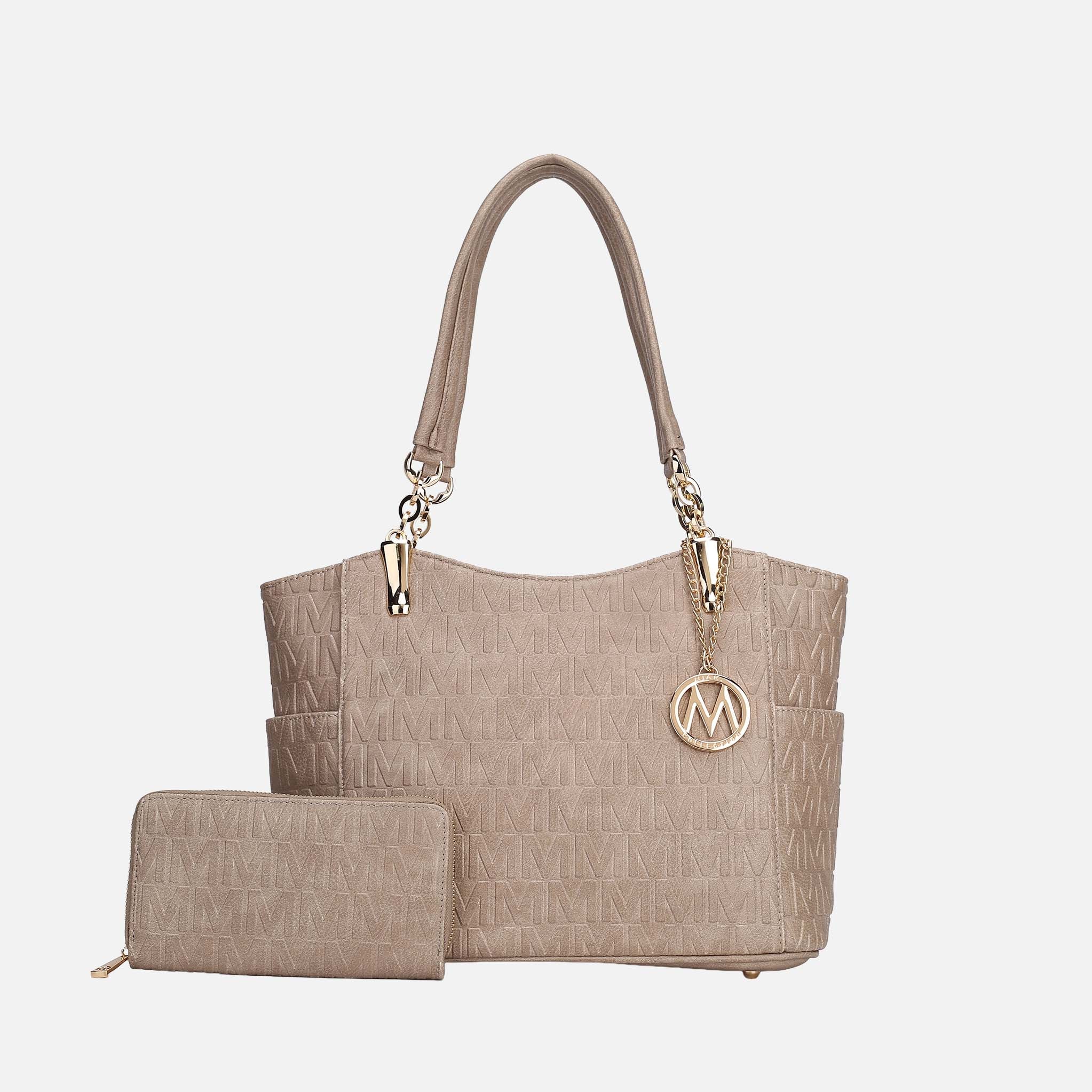 MKF Collection by Mia K. - Allison Signature Tote Bag and Wallet Set