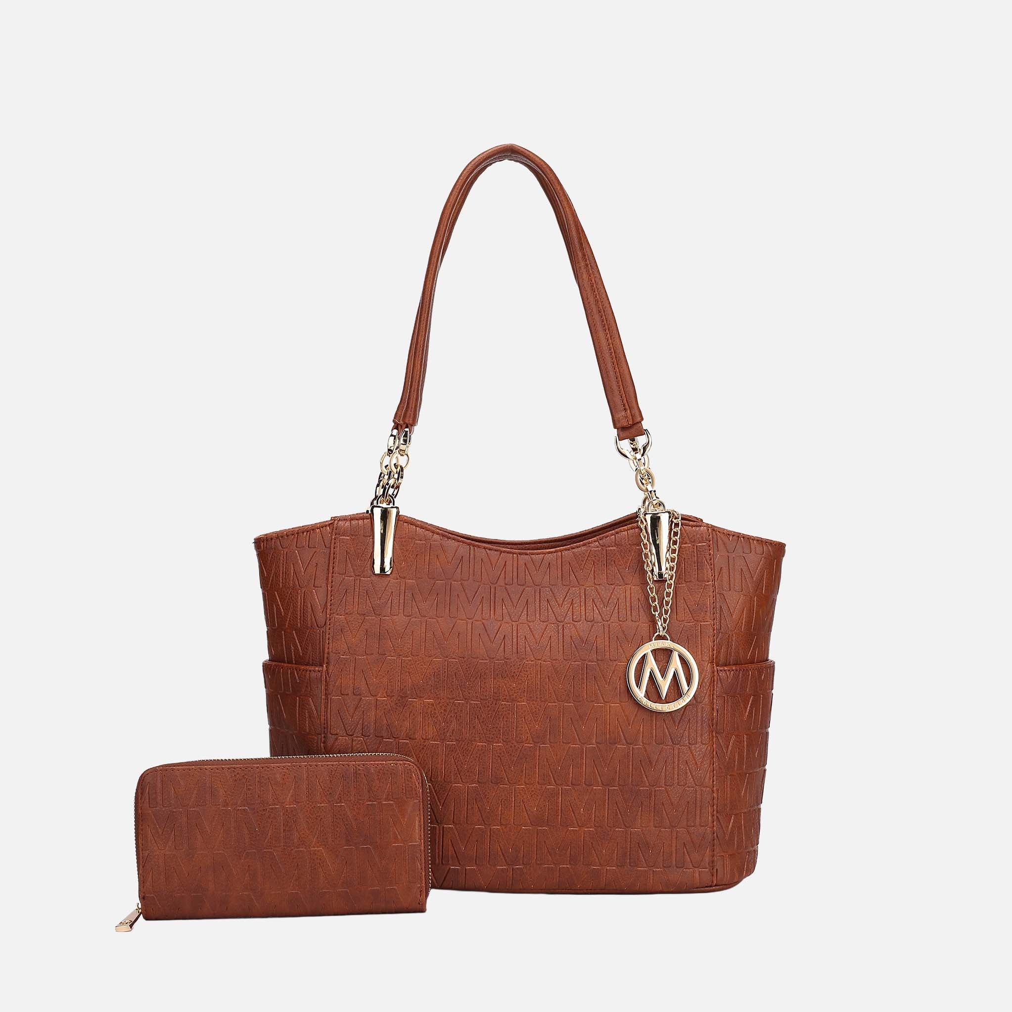 MKF Collection by Mia K. - Allison Signature Tote Bag and Wallet Set