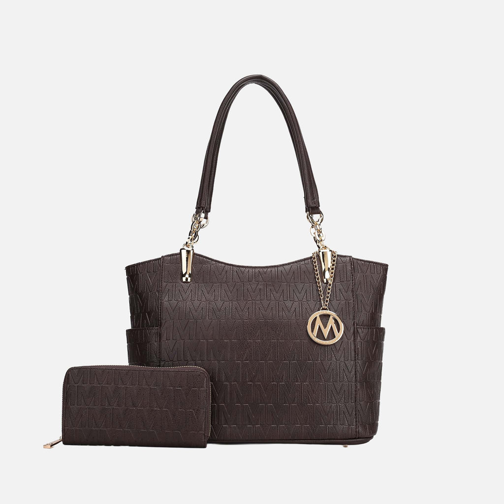 MKF Collection by Mia K. - Allison Signature Tote Bag and Wallet Set
