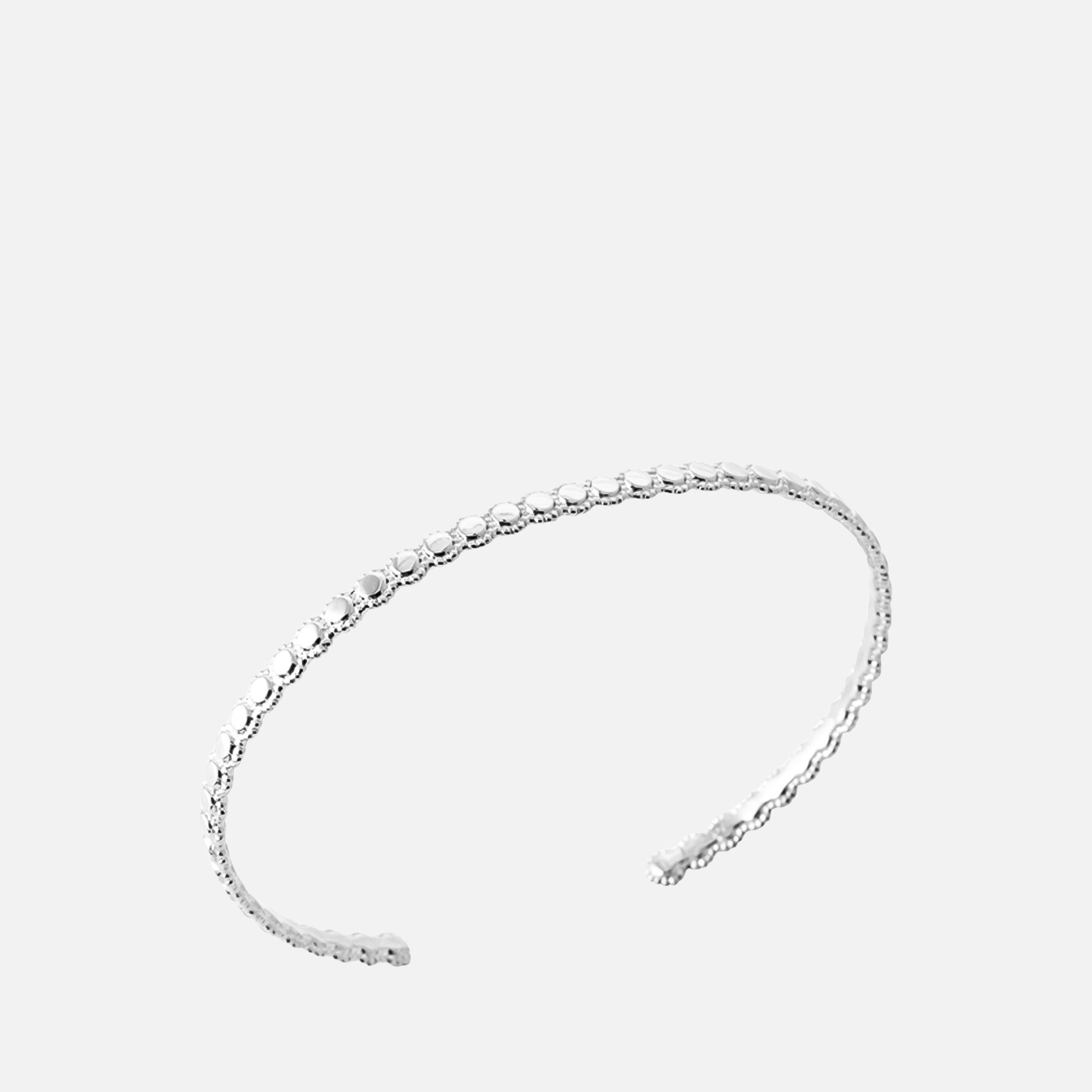 MKF Collection by Mia K. - Luna Pavé Silver Cuff