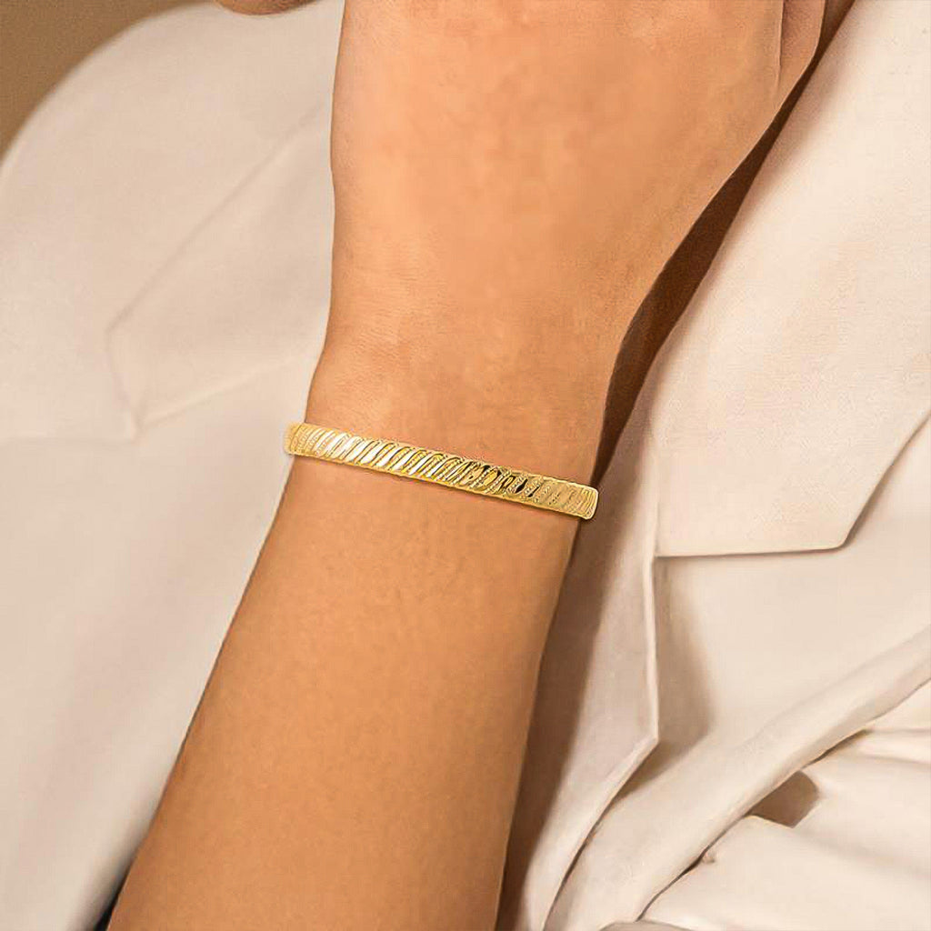 MKF Collection by Mia K. - Aurelia Textured Cuff