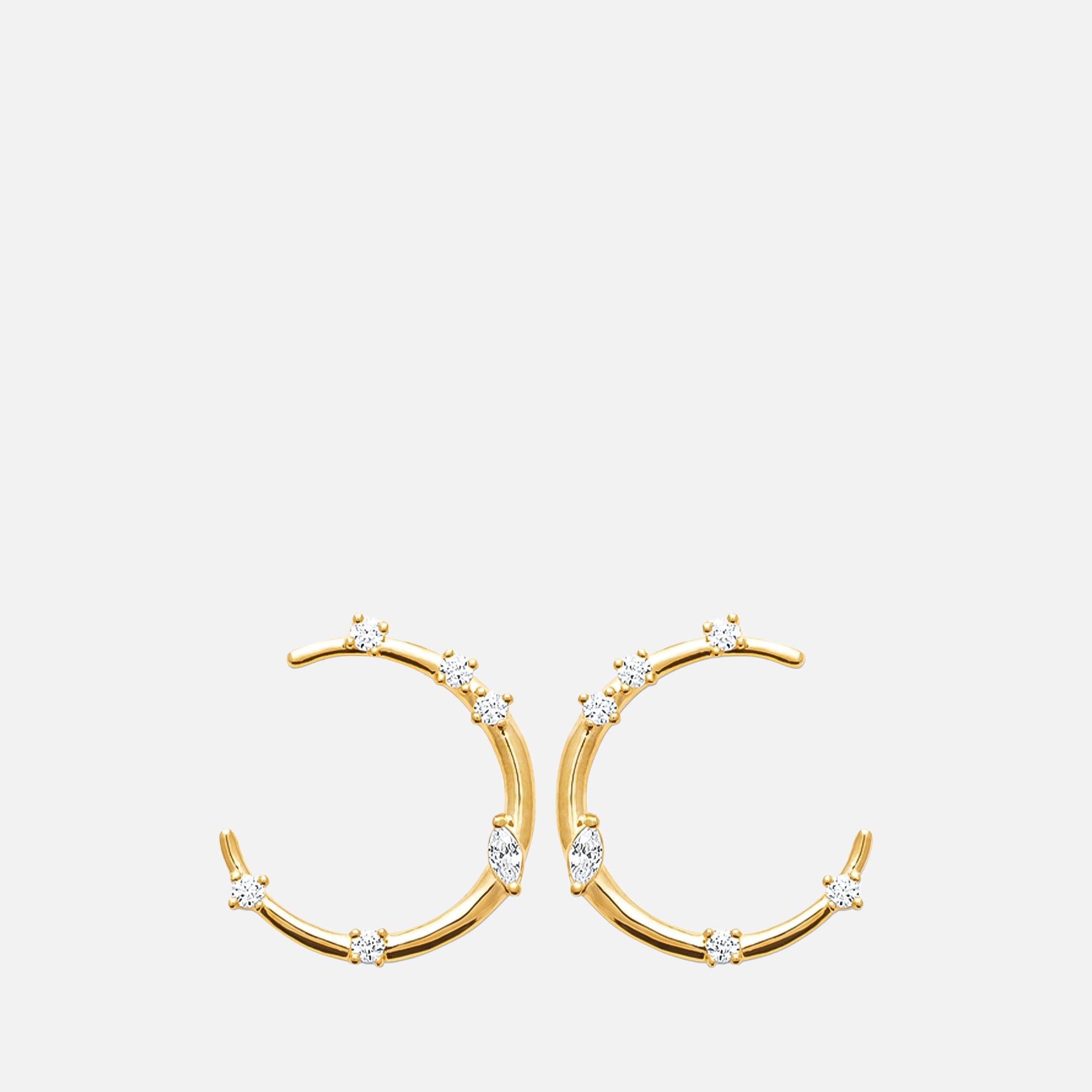 MKF Collection by Mia K. - Nova Stellar Hoop Earrings