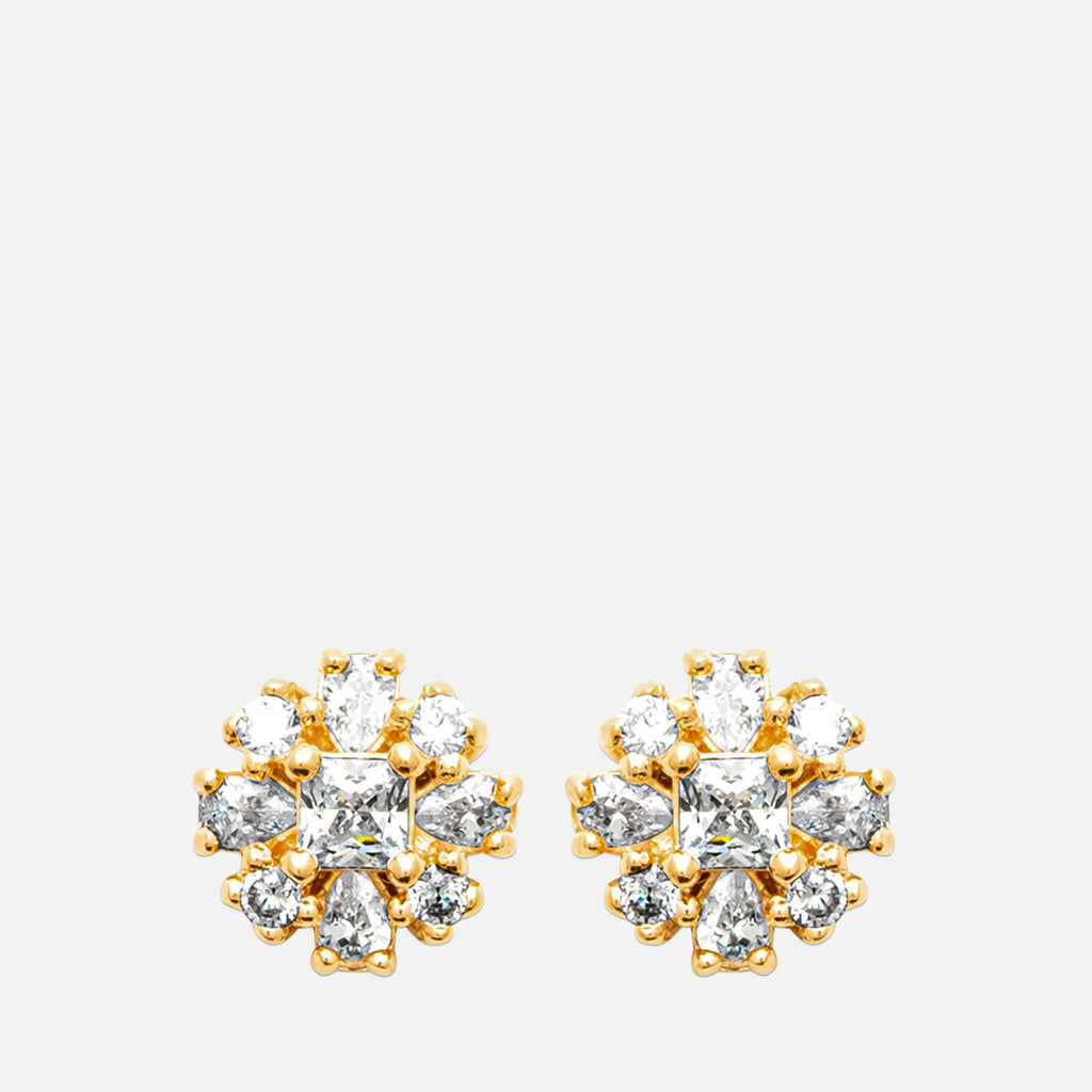 MKF Collection by Mia K. - Callista Mosaic Stud Earrings