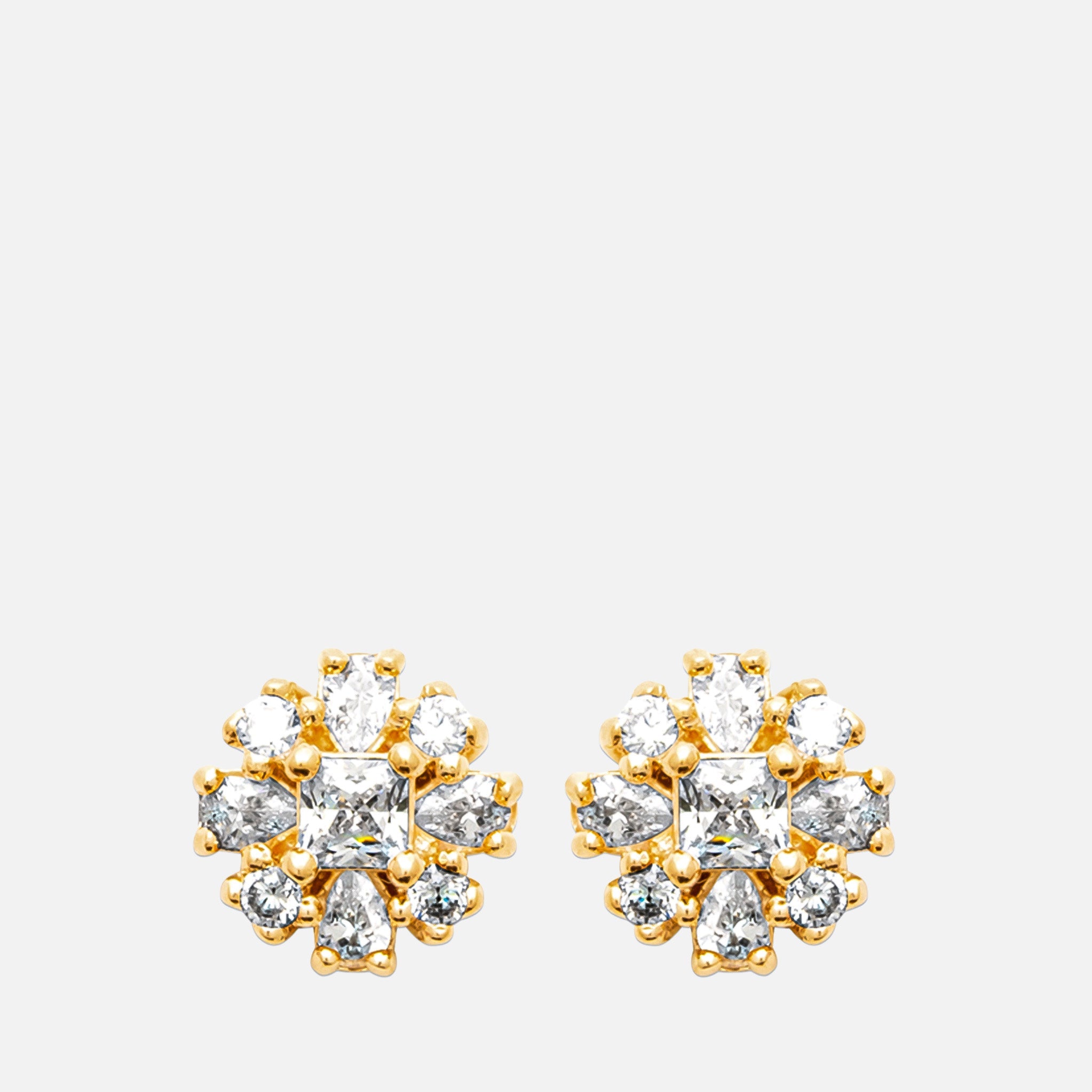 MKF Collection by Mia K. - Callista Mosaic Stud Earrings