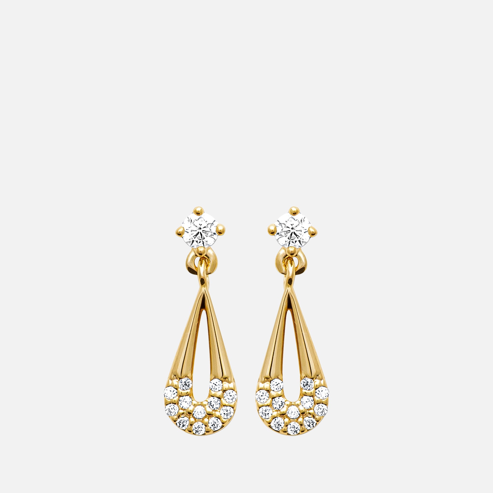 MKF Collection by Mia K. - Selene Open Teardrop Earrings