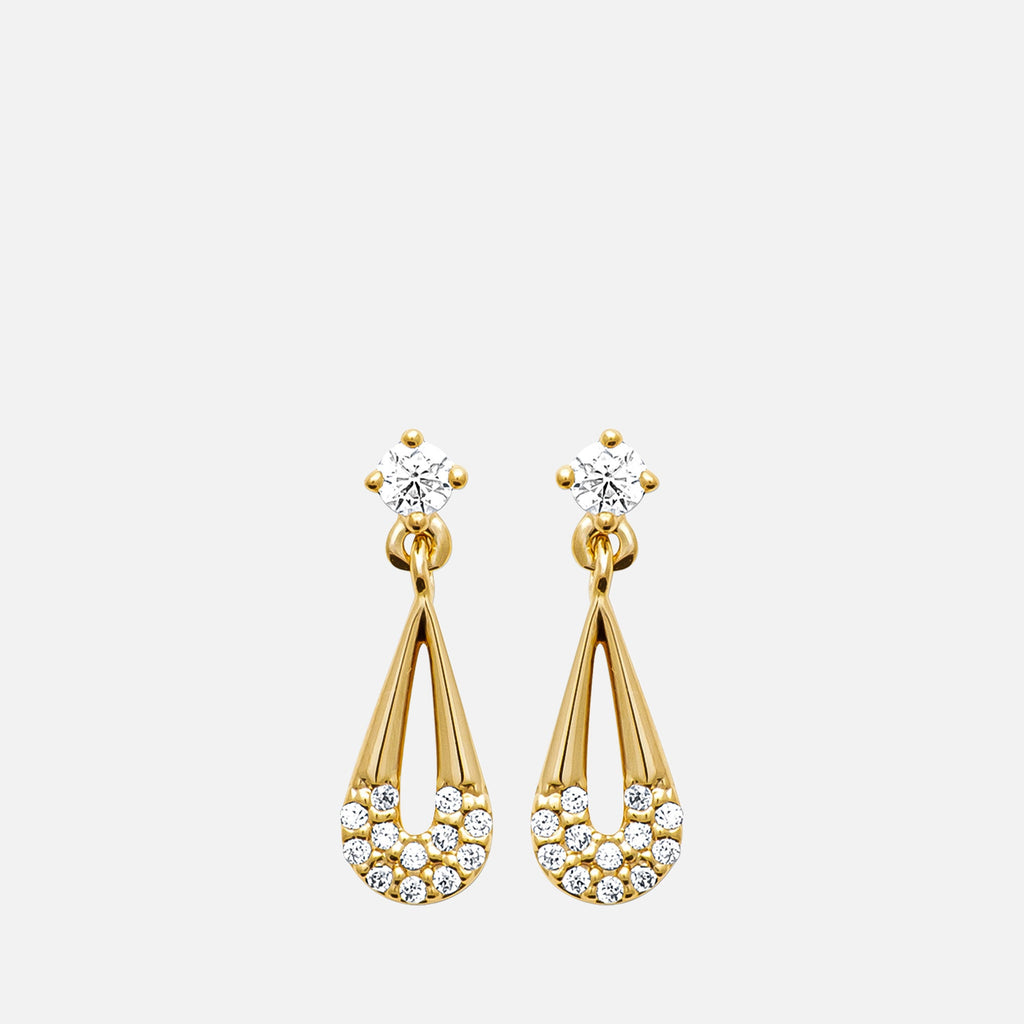 MKF Collection by Mia K. - Selene Open Teardrop Earrings