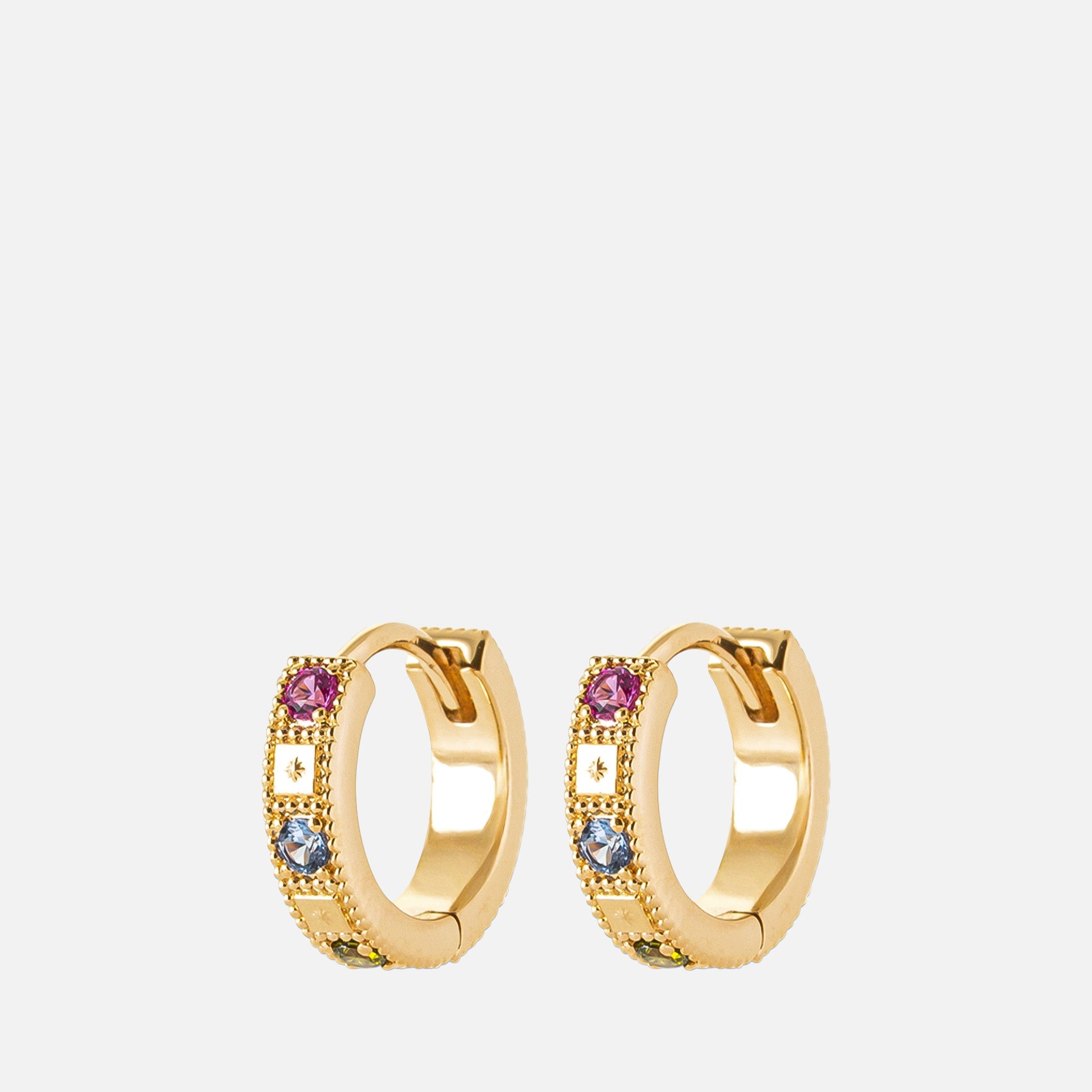 MKF Collection by Mia K. - Mosaic Prism Huggies