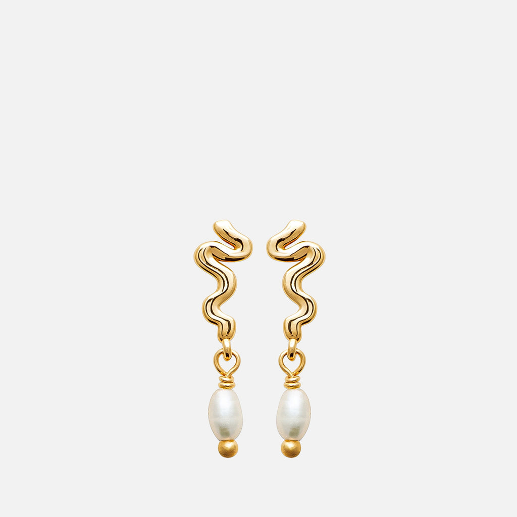 MKF Collection by Mia K. - Serpentine Tide Pearl Drops