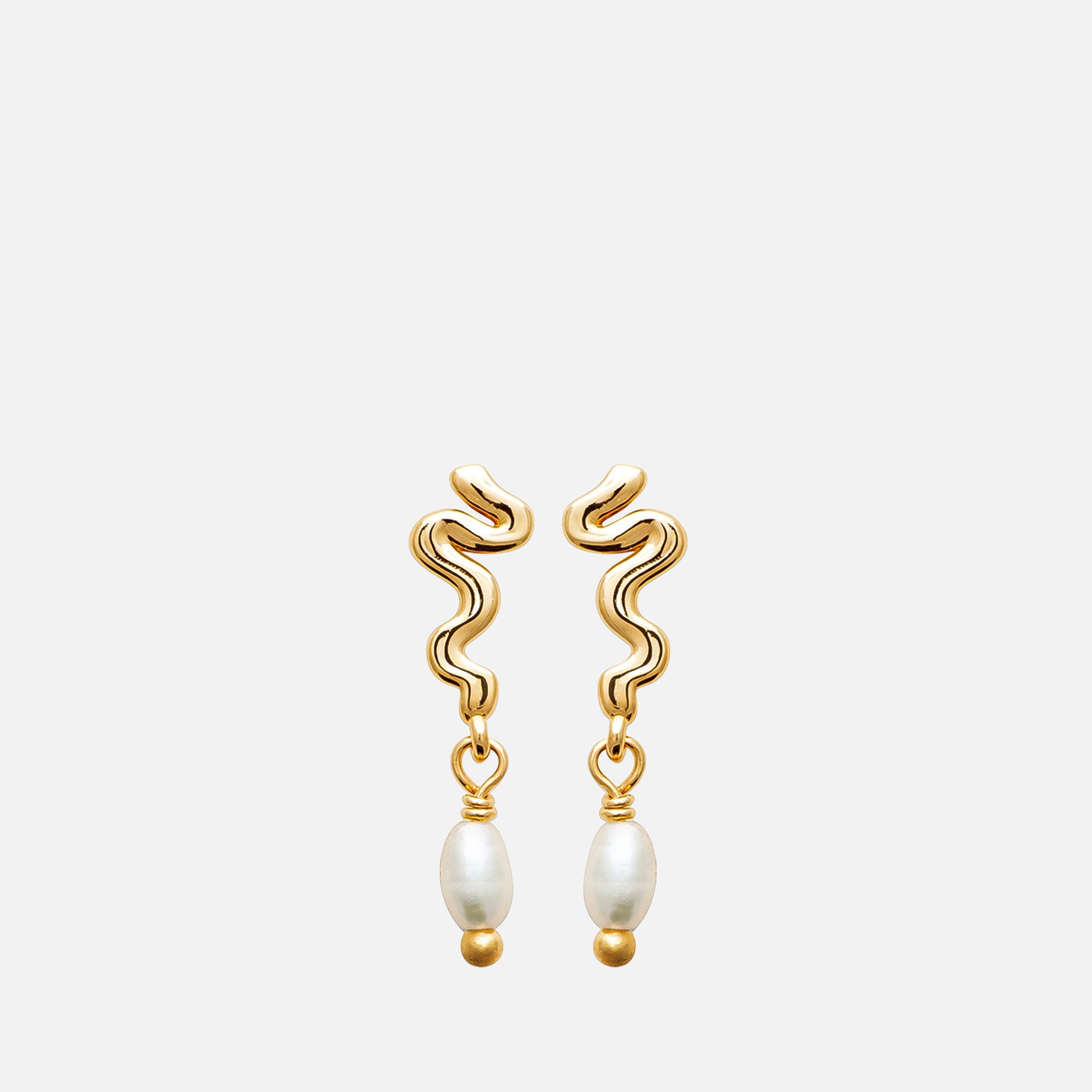MKF Collection by Mia K. - Serpentine Tide Pearl Drops