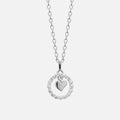 MKF Collection by Mia K. - Eterna Halo Heart Pendant Necklace