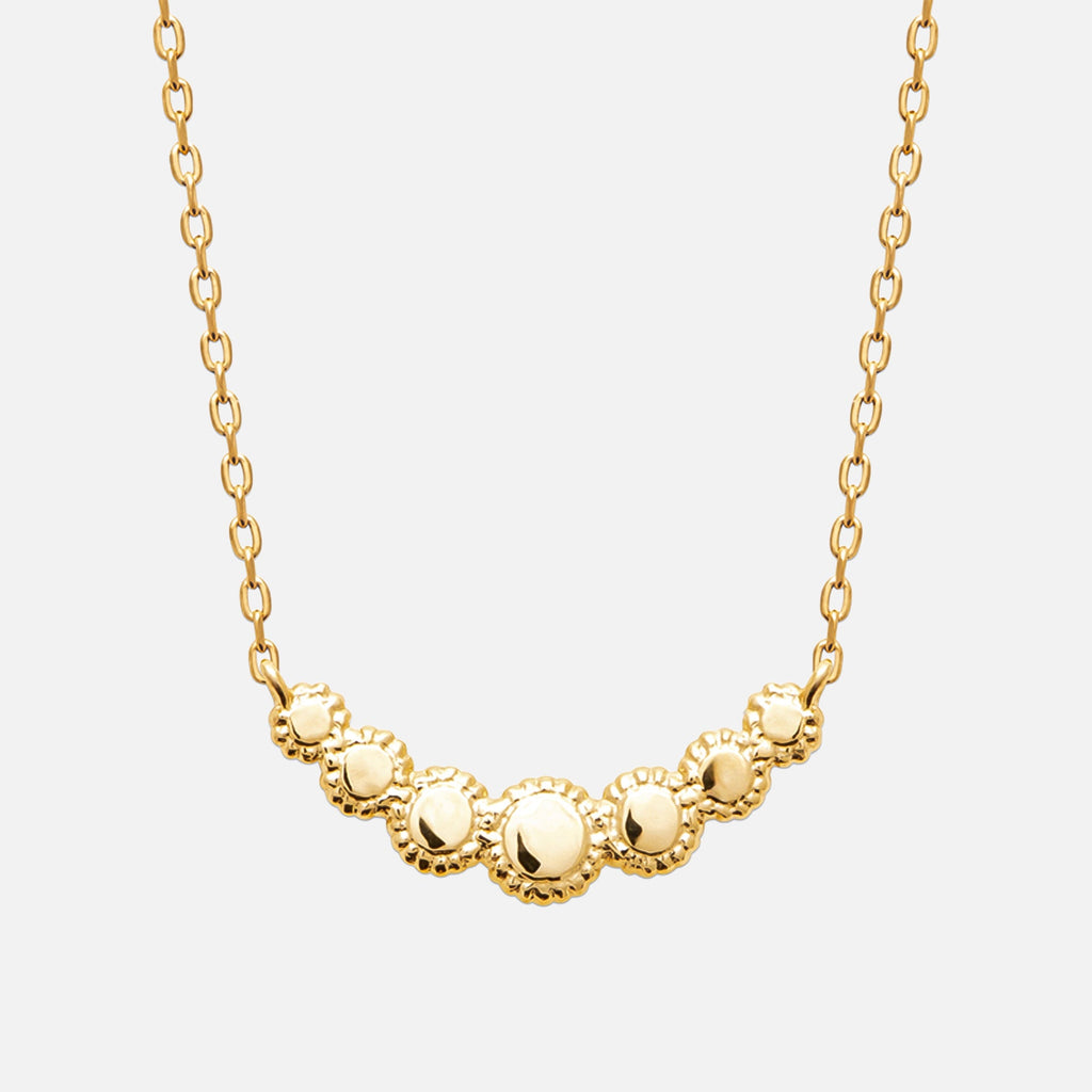 MKF Collection by Mia K. - Gilded Solstice Arch Necklace