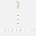 MKF Collection by Mia K. - Cerulean Cascade Lariat Necklace