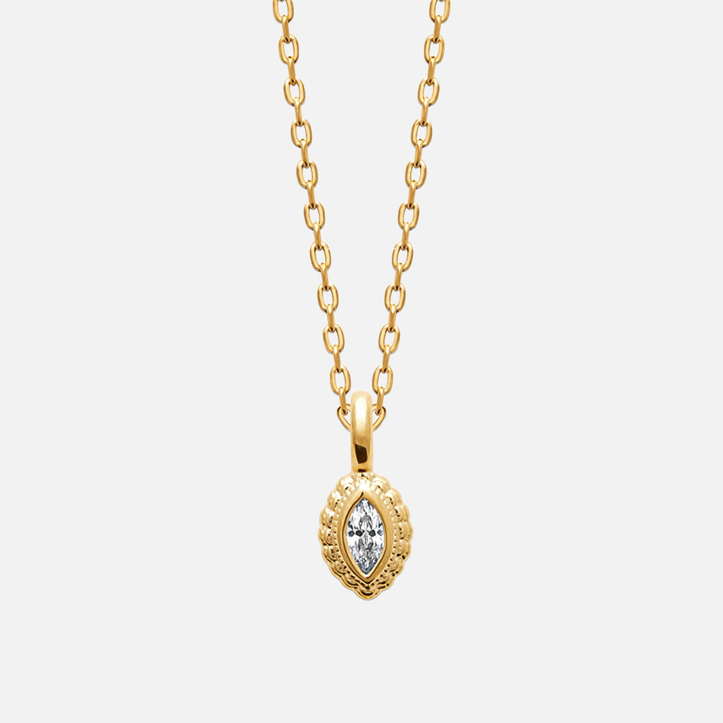 MKF Collection by Mia K. - Solstice Marquise Pendant