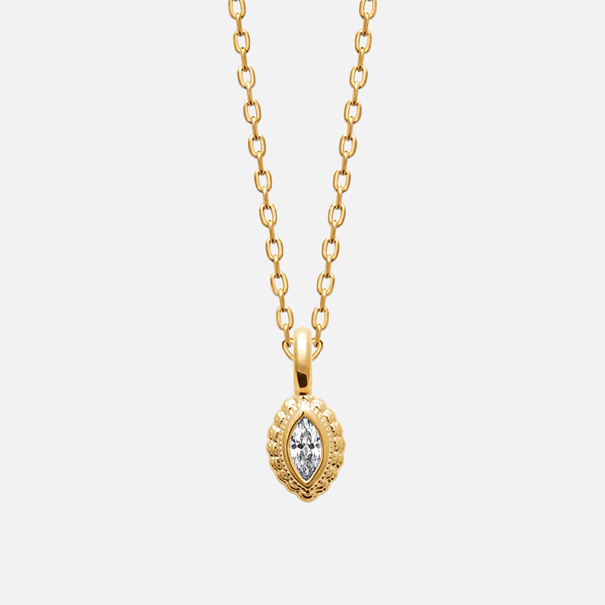 MKF Collection by Mia K. - Solstice Marquise Pendant