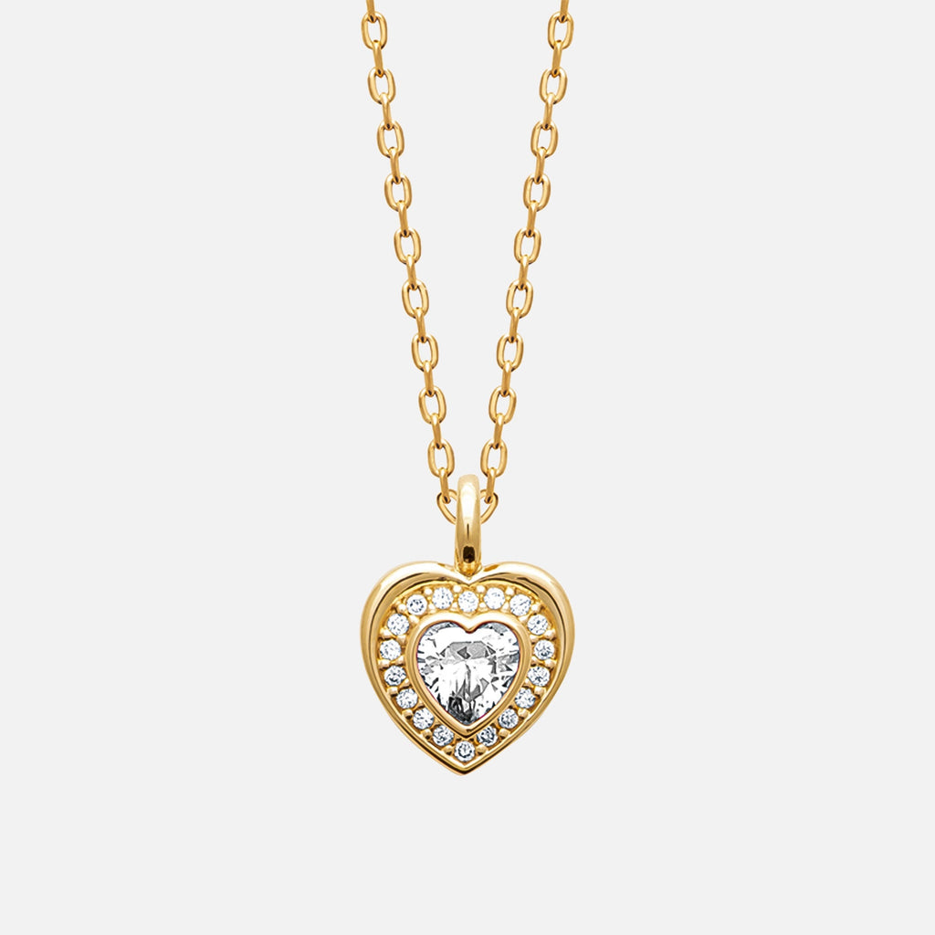 MKF Collection by Mia K. - Amora Radiance Heart Pendant Necklace