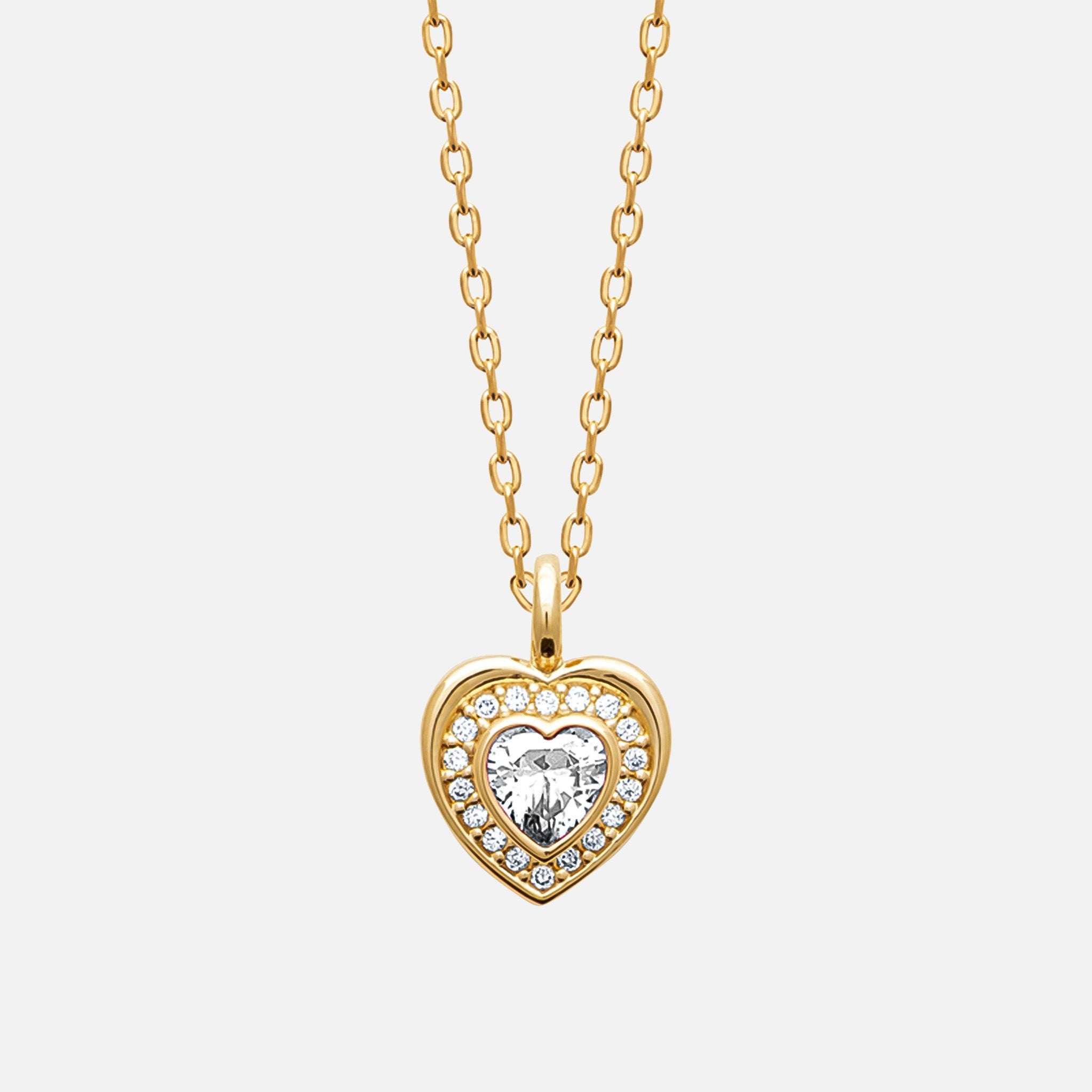 MKF Collection by Mia K. - Amora Radiance Heart Pendant Necklace