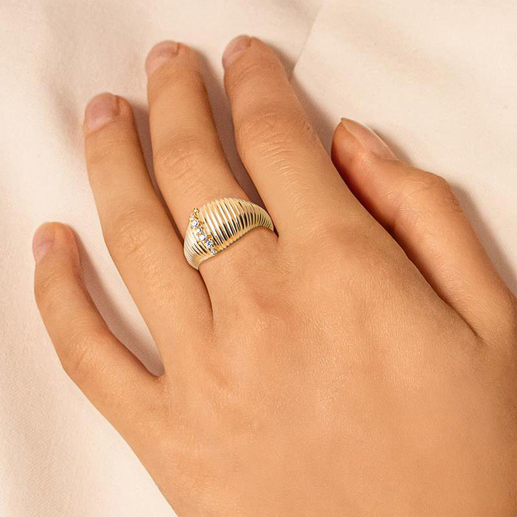 MKF Collection by Mia K. - Orion Ribbed Ring