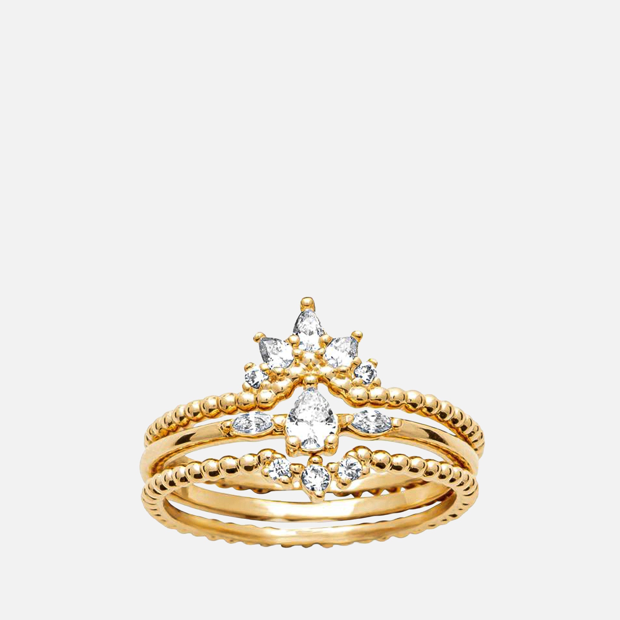 MKF Collection by Mia K. - Solenya Cluster Beaded Ring