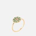 MKF Collection by Mia K. - Solis Baguette Sunburst Ring