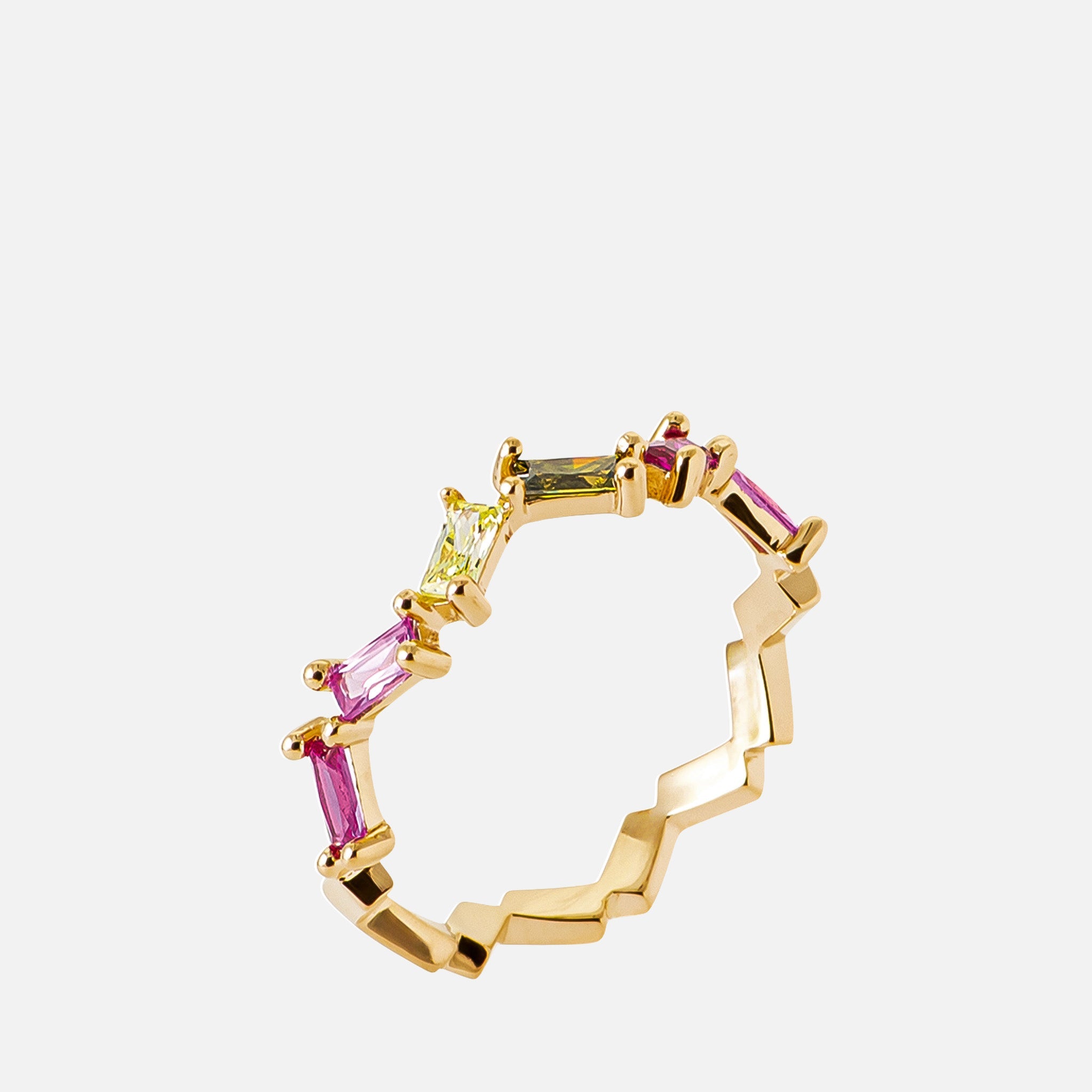 MKF Collection by Mia K. - Virella Prism Band Ring