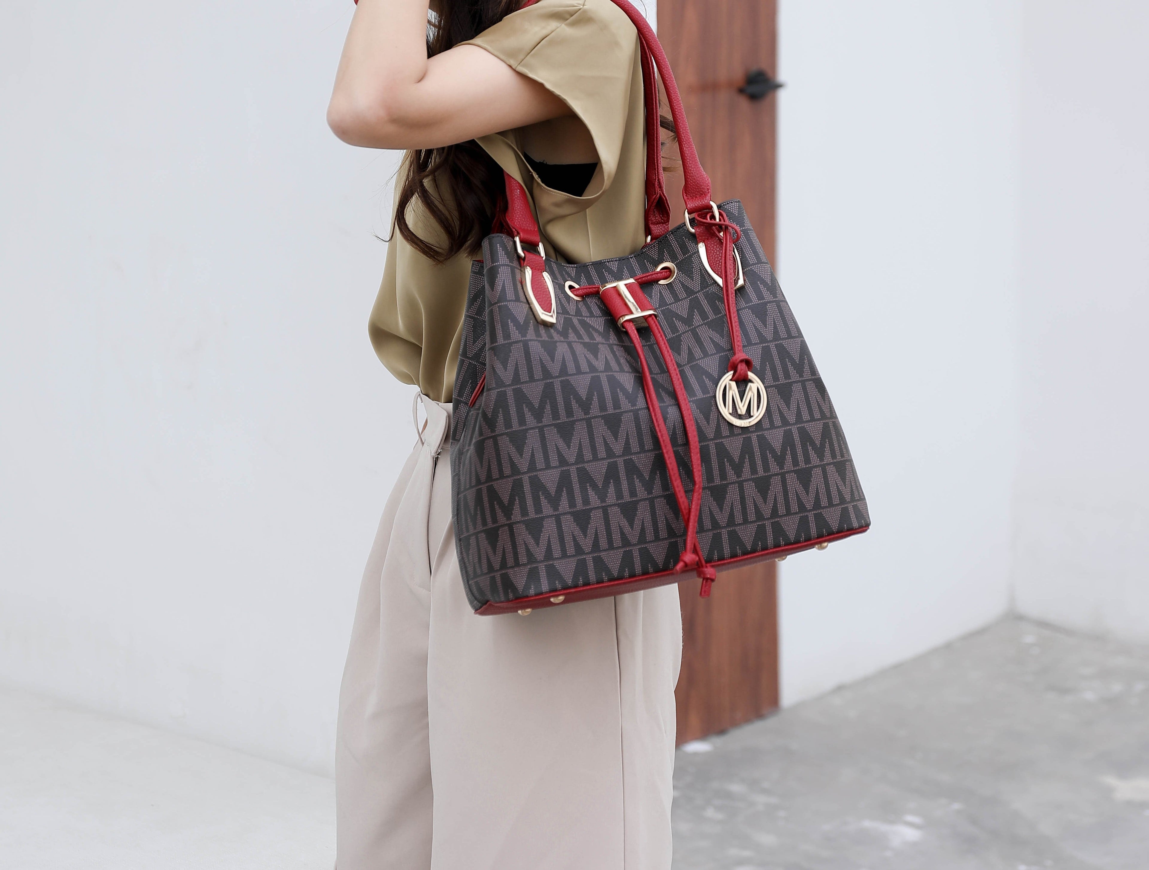 MKF Collection by Mia K. - Jane Signature Bucket Bag