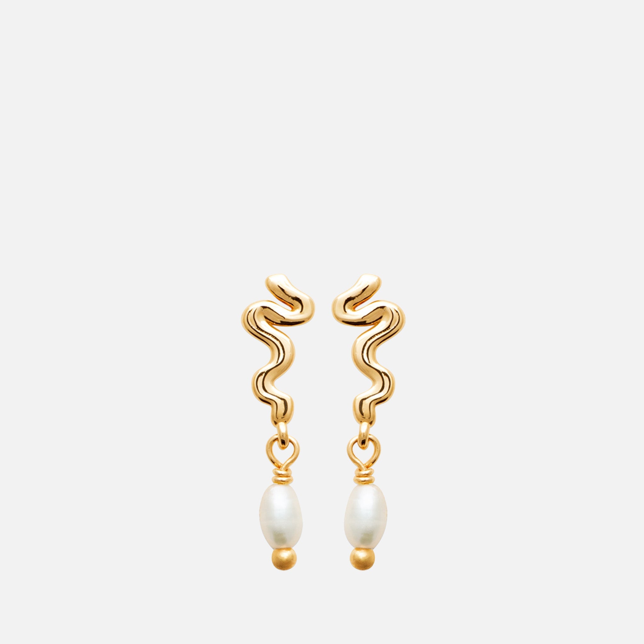 MKF Collection by Mia K. - Serpentine Tide Pearl Drops