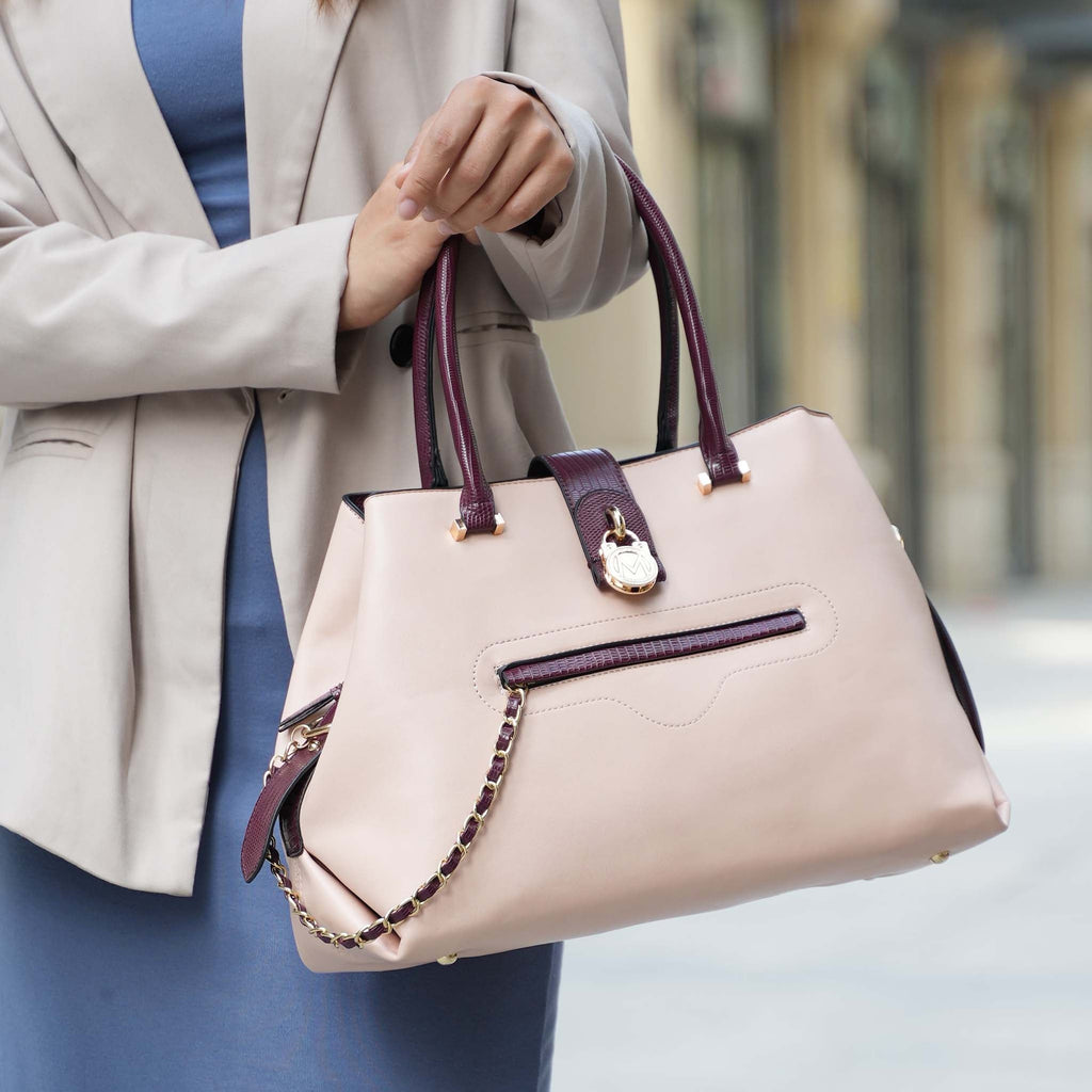 Edith Vegan Leather Women Tote Bag With wallet